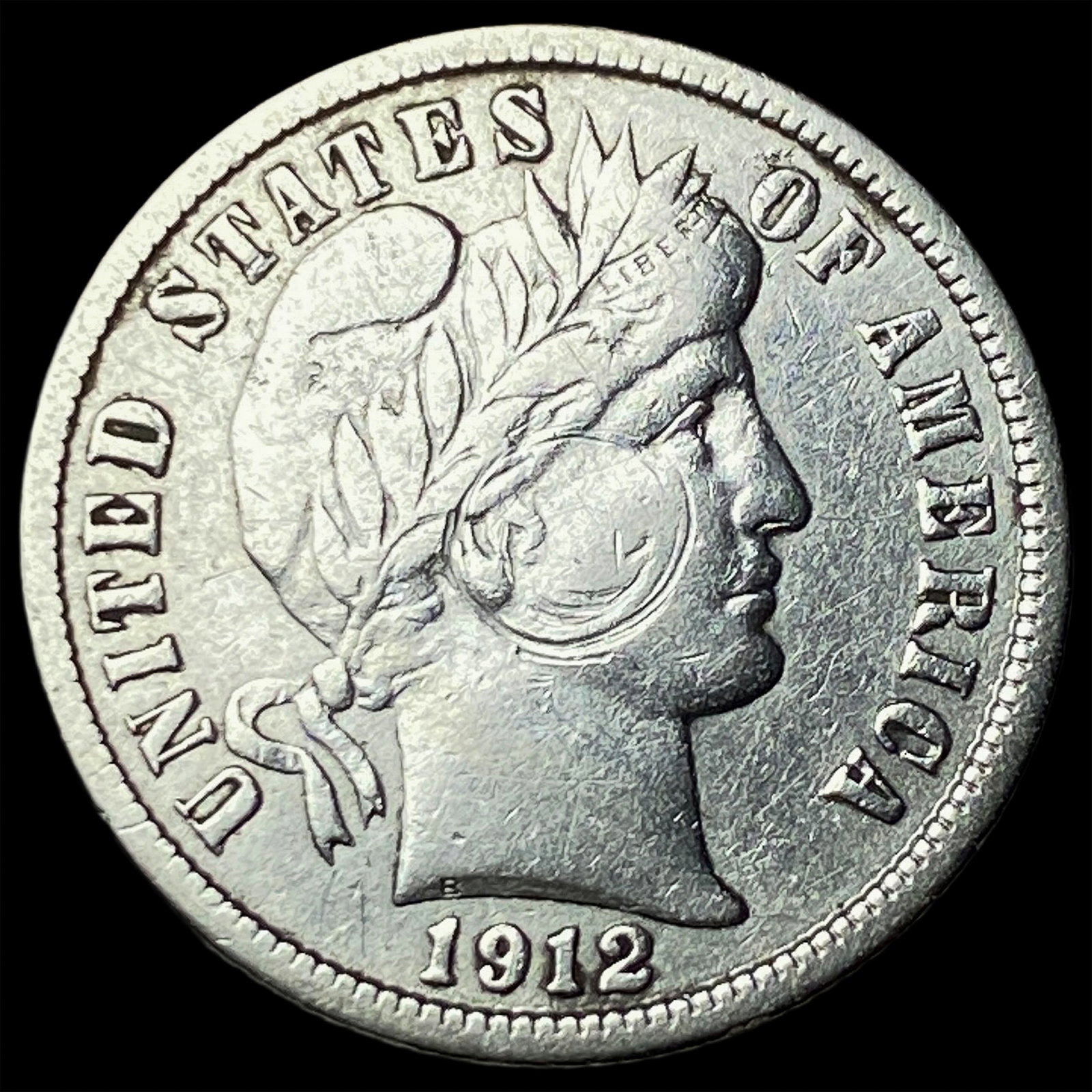 1912-S Silver Barber Dime HIGH GRADE: 1912-S Silver Barber Dime HIGH GRADE