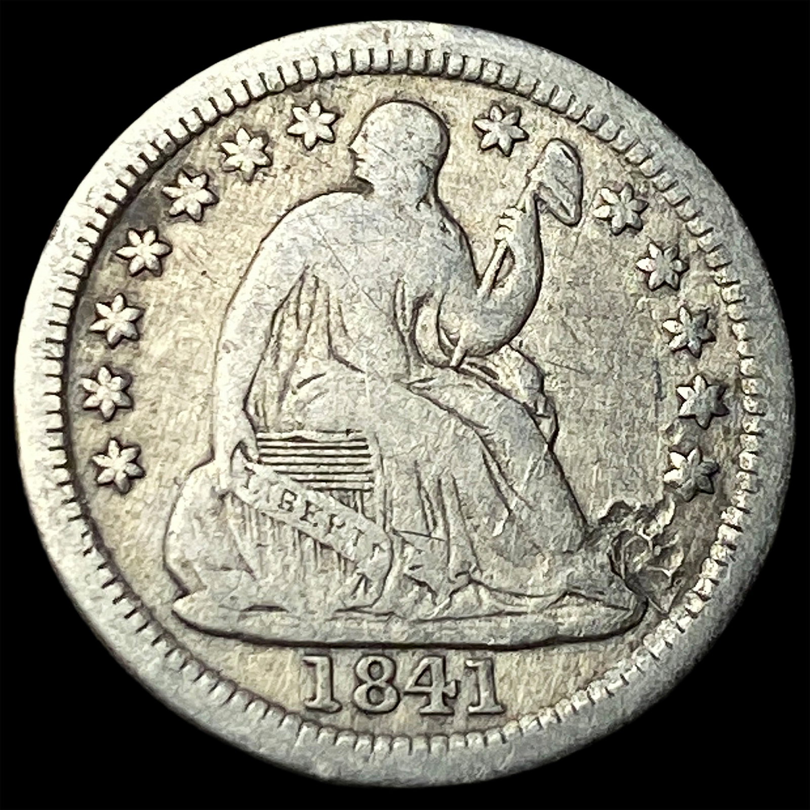 1841-O Seated Liberty Half Dime LIGHTLY CIRCULATED: 1841-O Seated Liberty Half Dime LIGHTLY CIRCULATED
