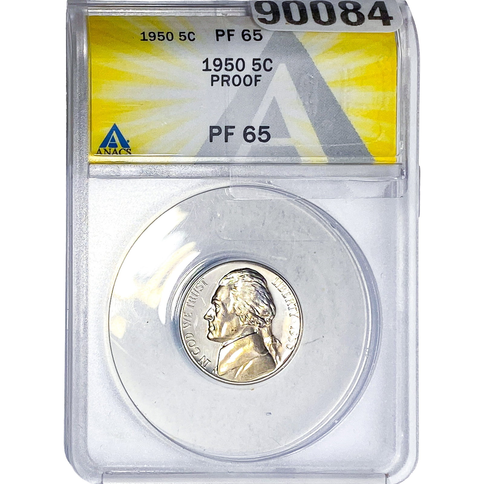 1950 Jefferson Nickel ANACS PF65: 1950 Jefferson Nickel ANACS PF65
