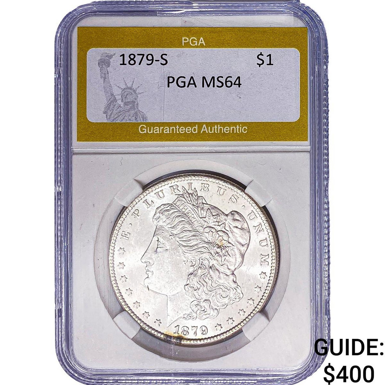 1879-S Morgan Silver Dollar PGA MS64: 1879-S Morgan Silver Dollar PGA MS64