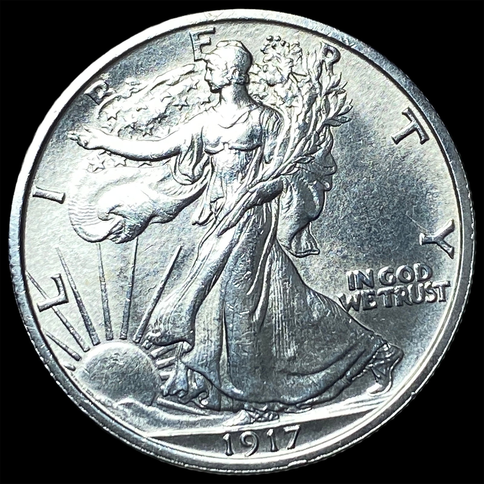 1917 Walking Liberty Half Dollar UNCIRCULATED: 1917 Walking Liberty Half Dollar UNCIRCULATED
