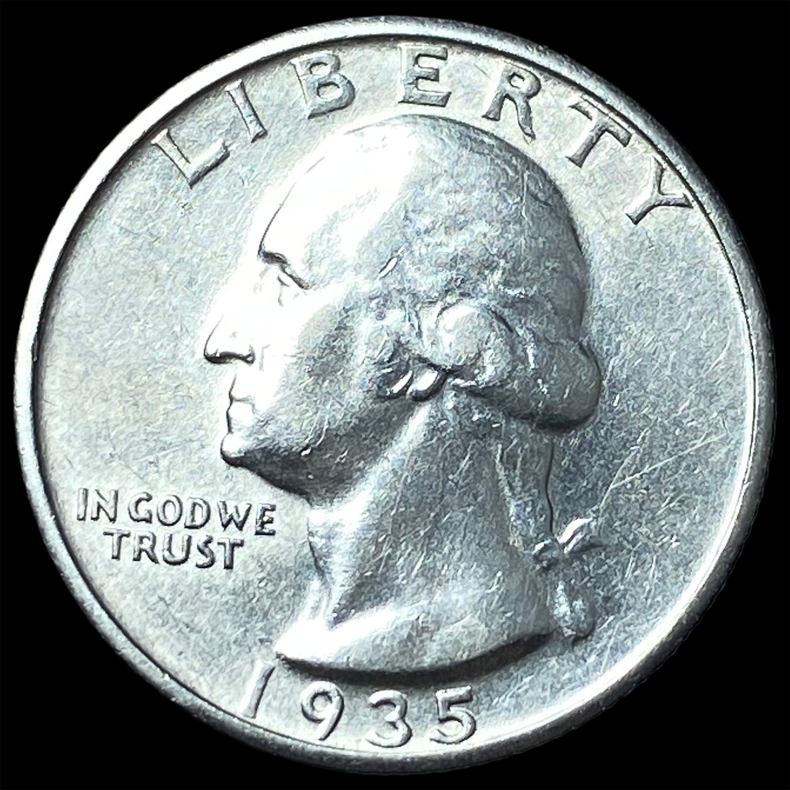 1935-S Silver Washington Quarter CLOSELY UNCIRCULATED: 1935-S Silver Washington Quarter CLOSELY UNCIRCULATED