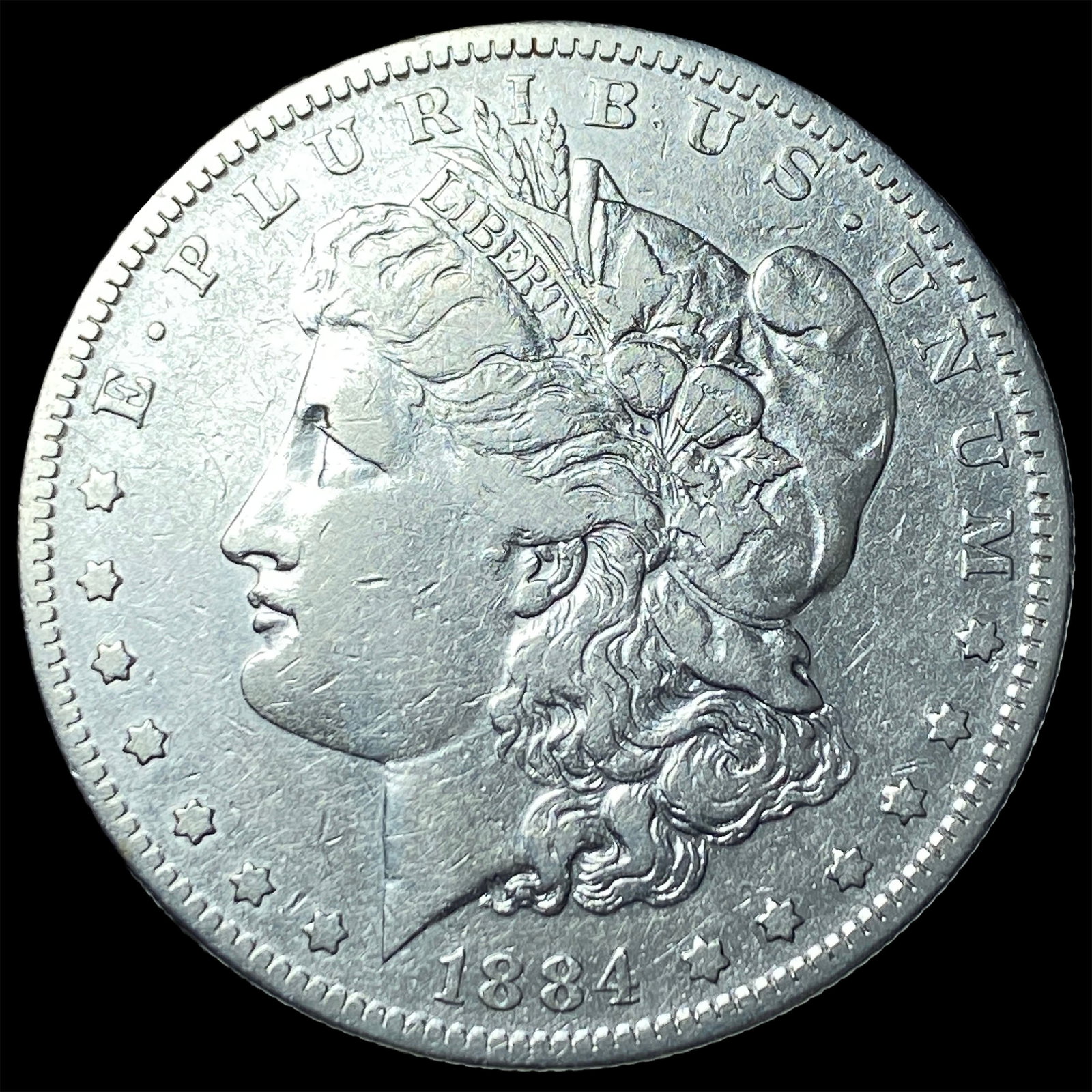 1884-S Silver Morgan Dollar NEARLY UNCIRCULATED: 1884-S Silver Morgan Dollar NEARLY UNCIRCULATED