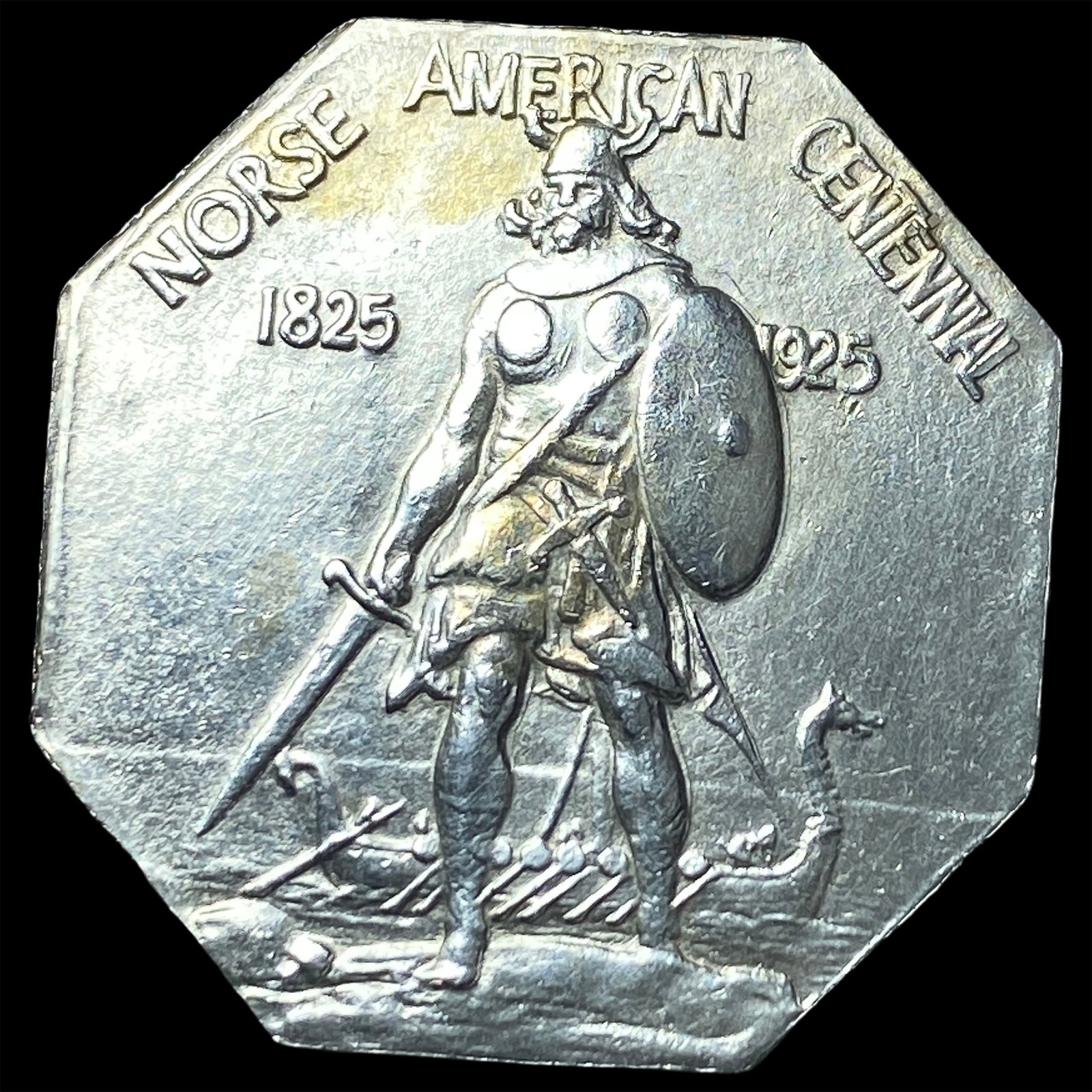 1925 Silver Norse-American Centennial Medal UNCIRCULATED: 1925 Silver Norse-American Centennial Medal UNCIRCULATED