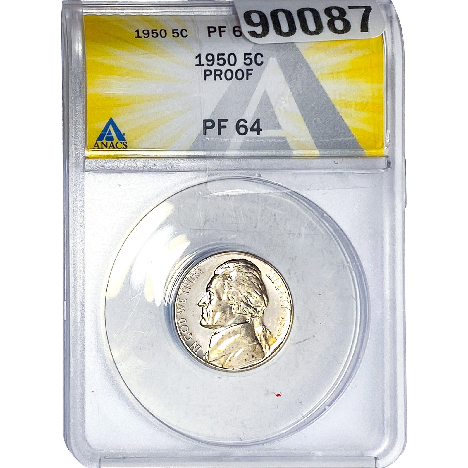 1950 Jefferson Nickel ANACS PF64 PROOF: 1950 Jefferson Nickel ANACS PF64 PROOF