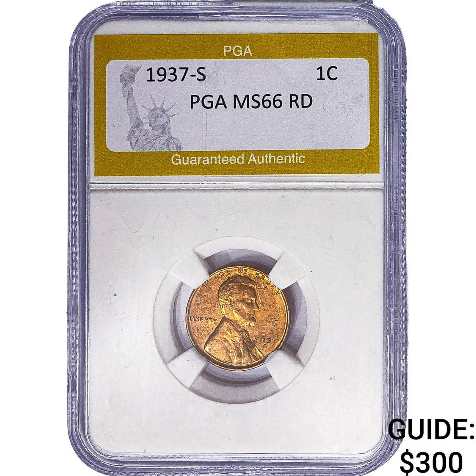 1937-S Wheat Cent PGA MS66 RD (1 of 2)