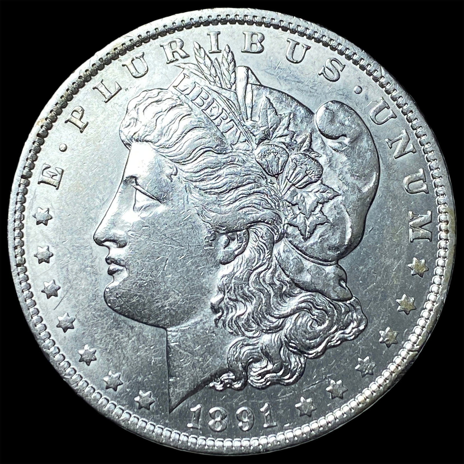 1891-S Silver Morgan Dollar CLOSELY UNCIRCULATED: 1891-S Silver Morgan Dollar CLOSELY UNCIRCULATED