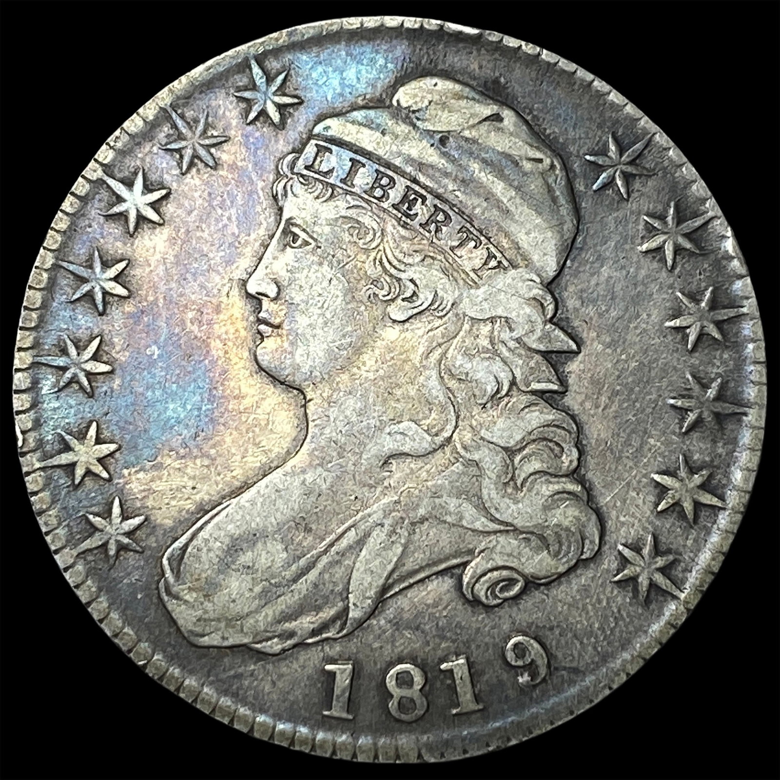 1819 Capped Bust Half Dollar ABOUT UNCIRCULATED: 1819 Capped Bust Half Dollar ABOUT UNCIRCULATED