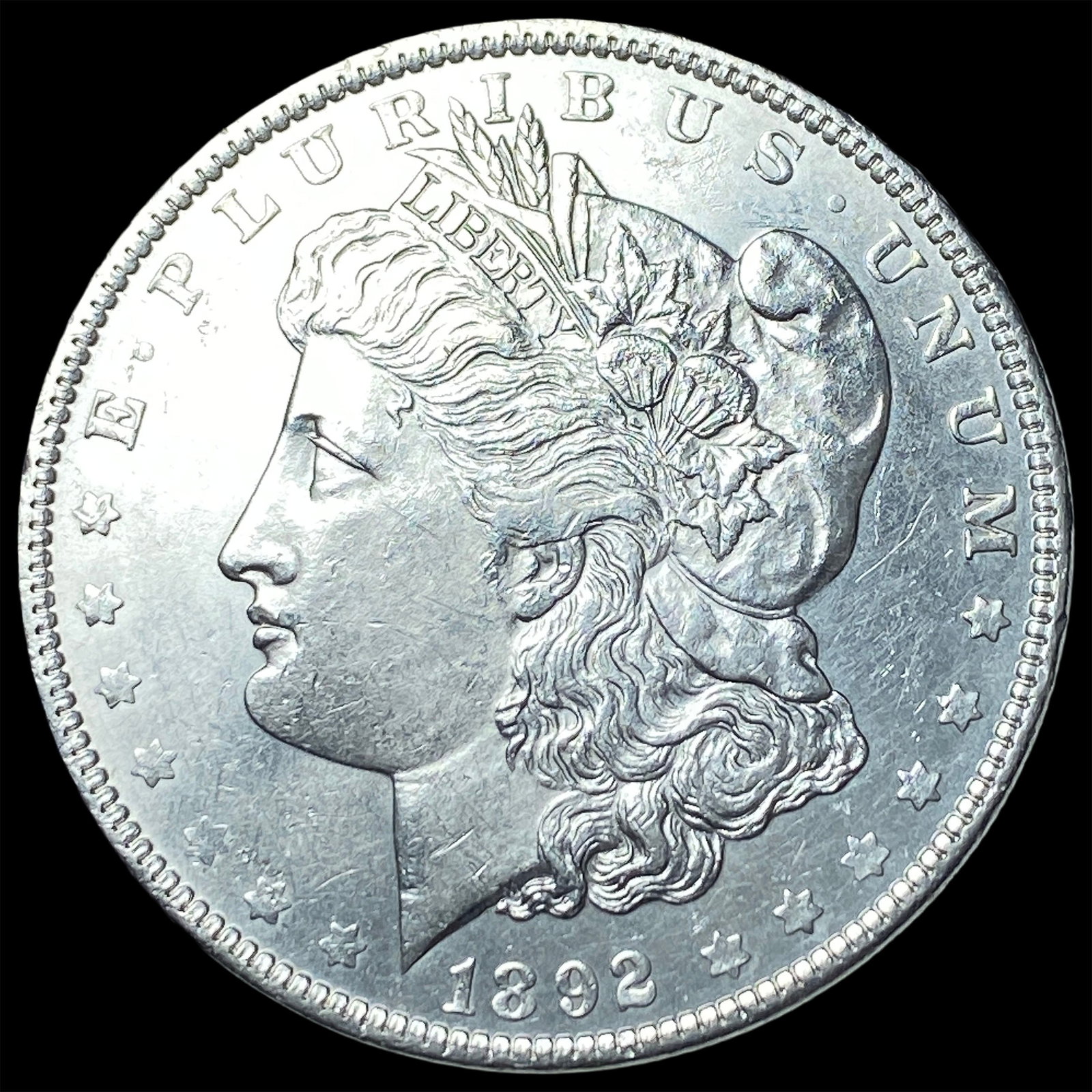 1892-S Silver Morgan Dollar CHOICE AU: 1892-S Silver Morgan Dollar CHOICE AU