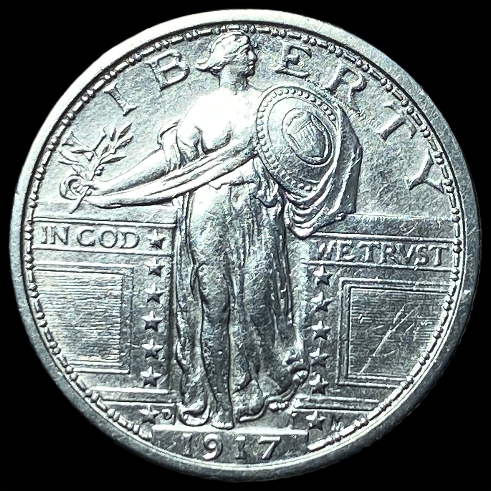 1917 Standing Liberty Quarter CLOSELY UNCIRCULATED: 1917 Standing Liberty Quarter CLOSELY UNCIRCULATED