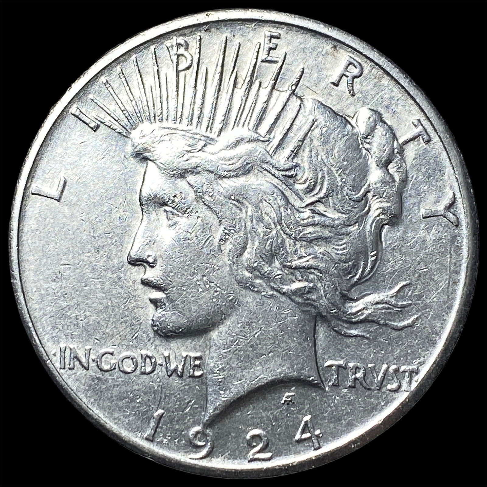 1924 Silver Peace Dollar CLOSELY UNCIRCULATED: 1924 Silver Peace Dollar CLOSELY UNCIRCULATED