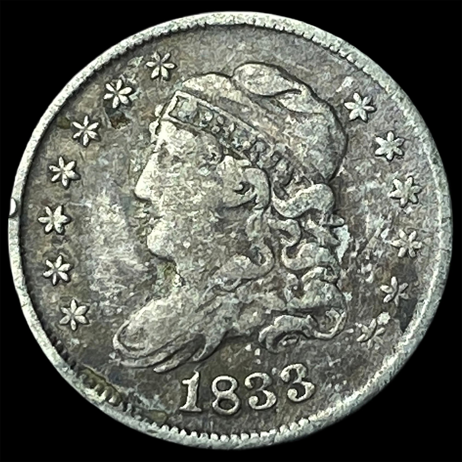 1833 Capped Bust Half Dime LIGHTLY CIRCULATED: 1833 Capped Bust Half Dime LIGHTLY CIRCULATED