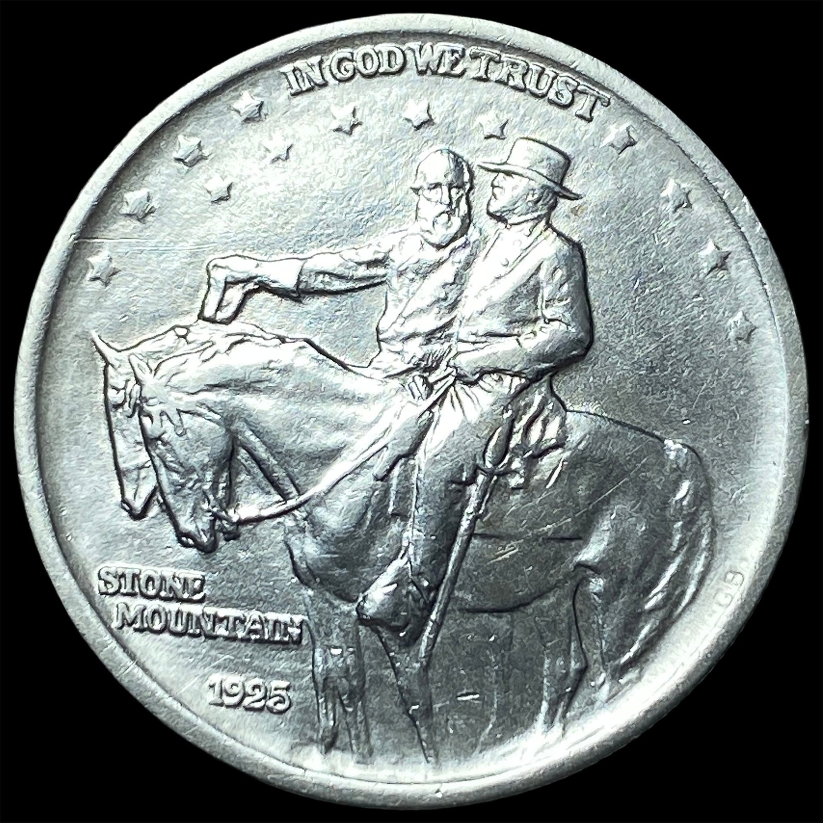 1925 Stone Mountain Silver Half Dollar CLOSELY UNCIRCULATED: 1925 Stone Mountain Silver Half Dollar CLOSELY UNCIRCULATED
