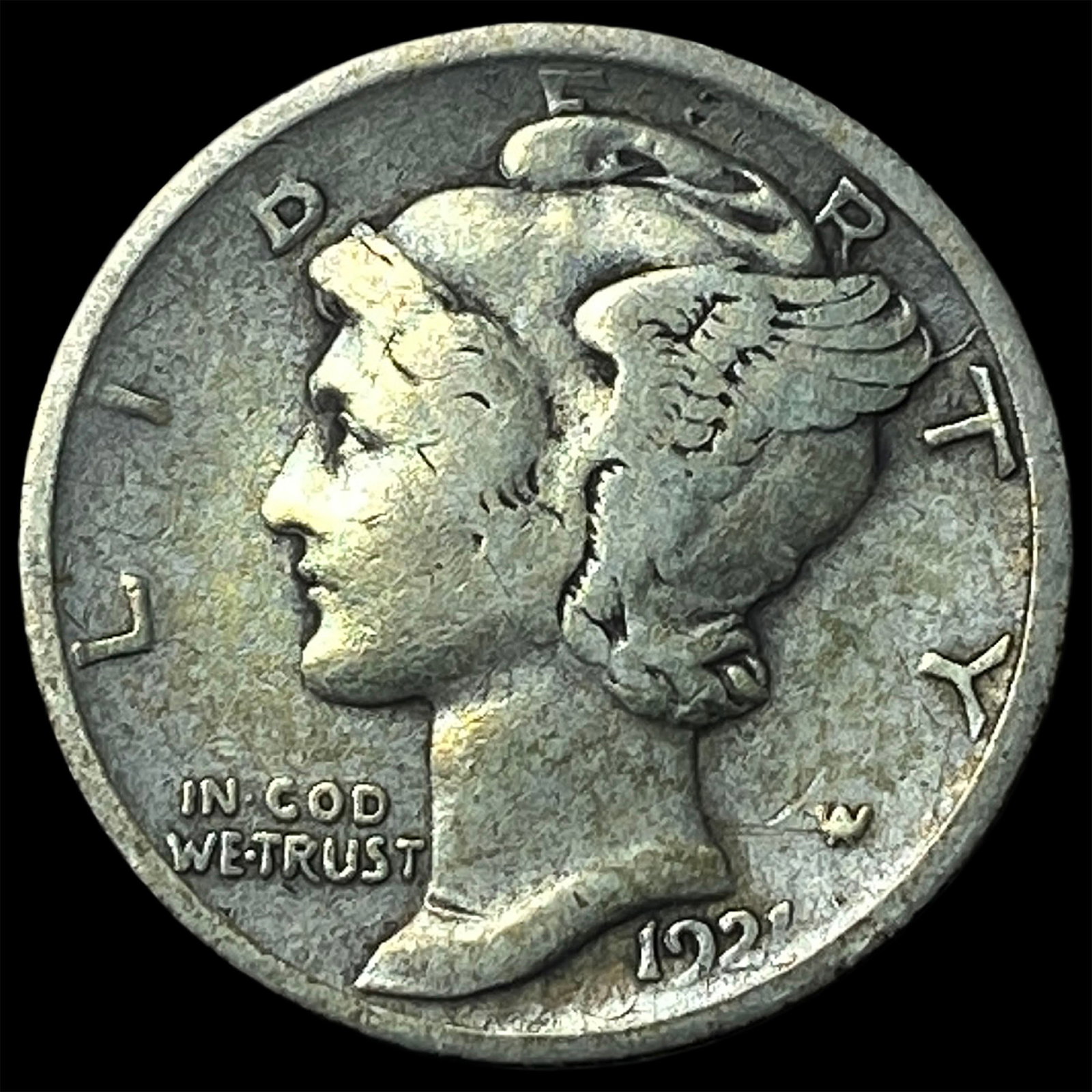 1921-D Silver Mercury Dime LIGHTLY CIRCULATED: 1921-D Silver Mercury Dime LIGHTLY CIRCULATED