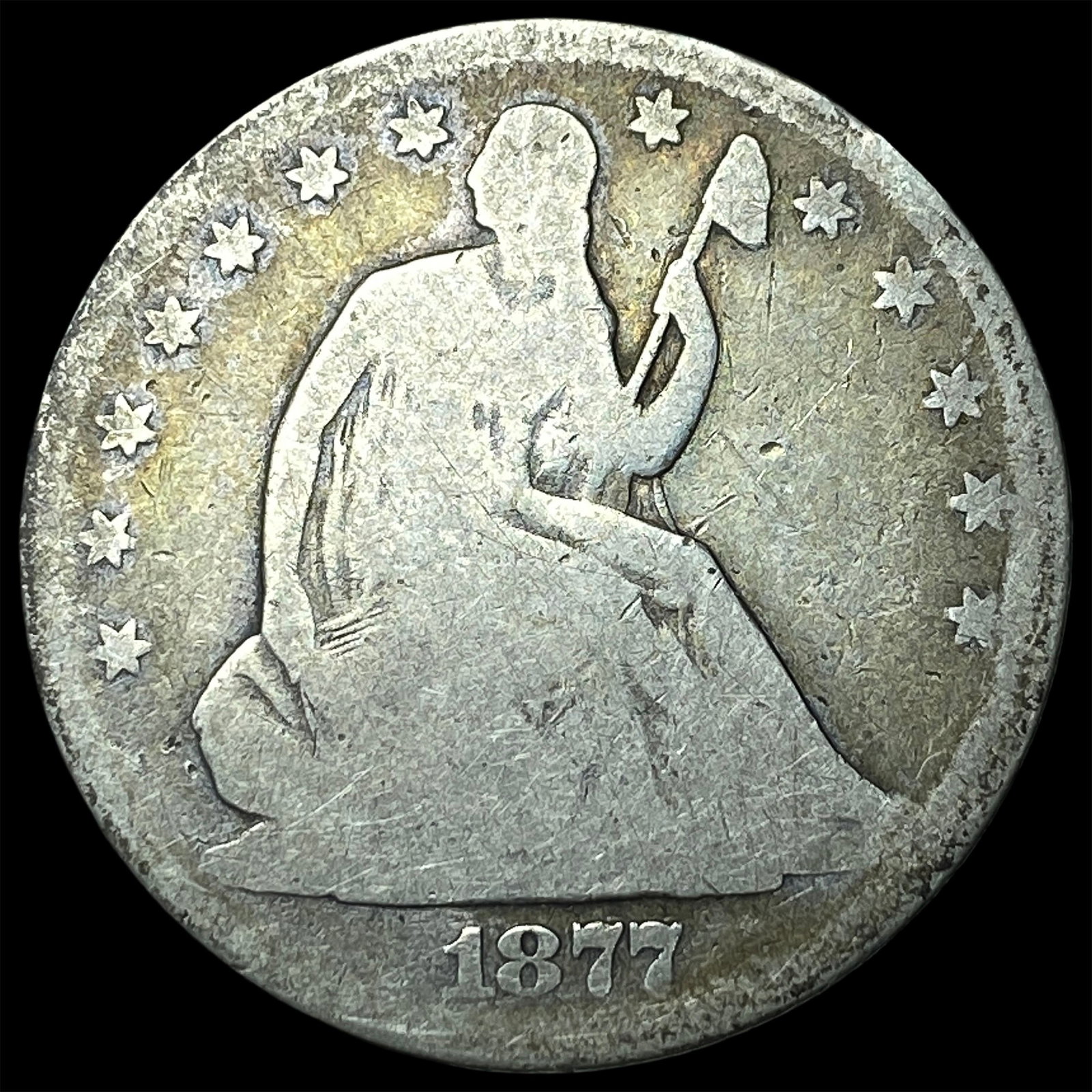 1877 Seated Liberty Half Dollar NICELY CIRCULATED: 1877 Seated Liberty Half Dollar NICELY CIRCULATED