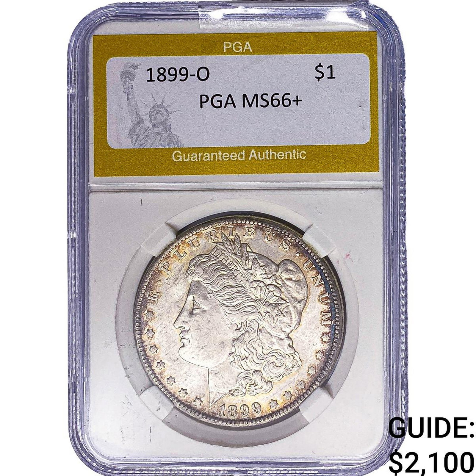 1899-O Morgan Silver Dollar PGA MS66+: 1899-O Morgan Silver Dollar PGA MS66+