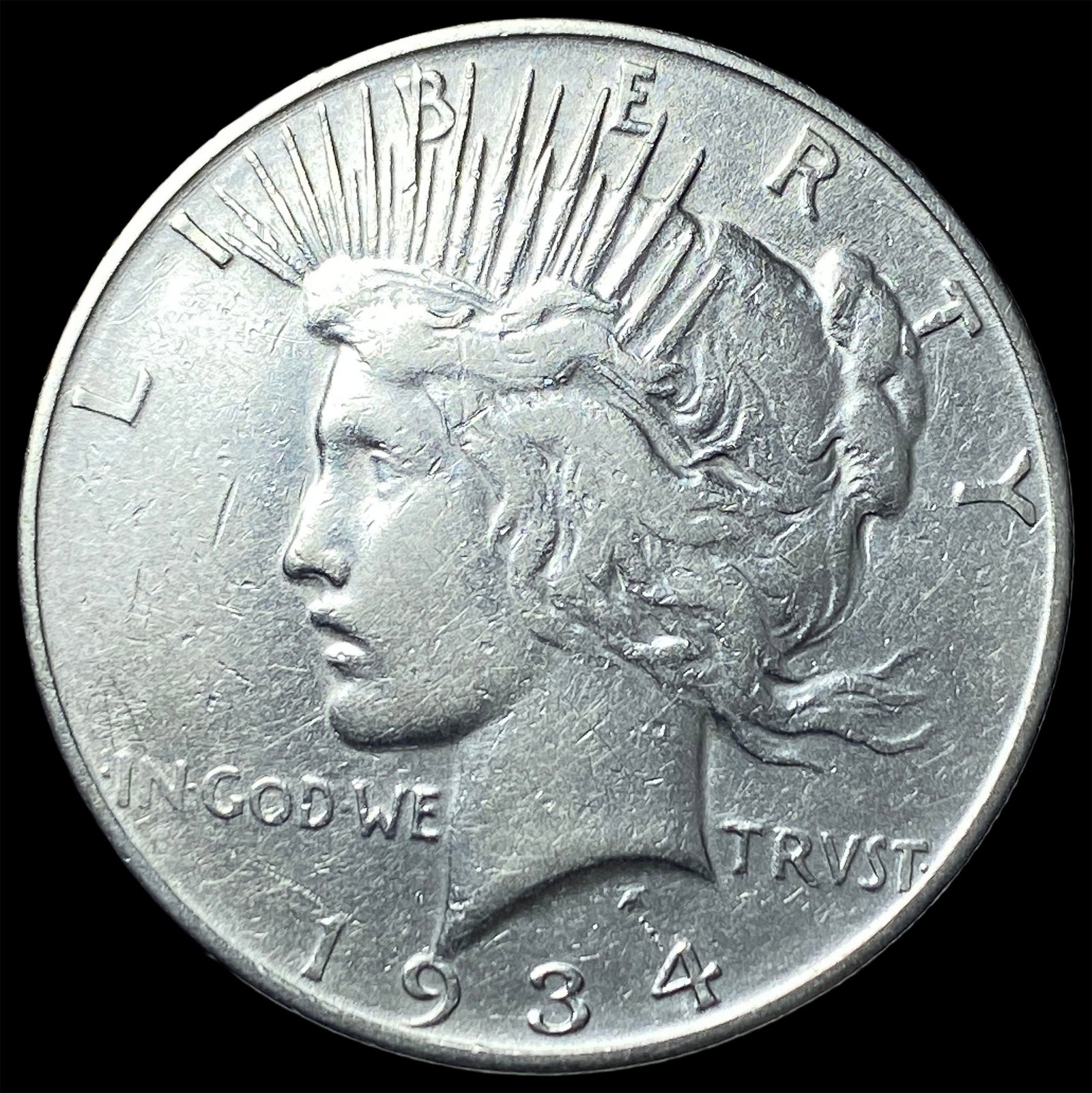 1934 Silver Peace Dollar NEARLY UNCIRCULATED: 1934 Silver Peace Dollar NEARLY UNCIRCULATED