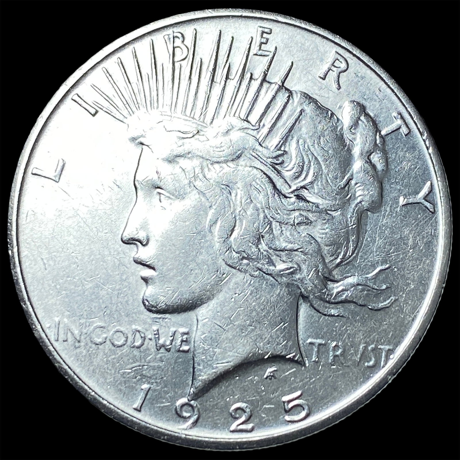 1925-S Silver Peace Dollar CLOSELY UNCIRCULATED: 1925-S Silver Peace Dollar CLOSELY UNCIRCULATED