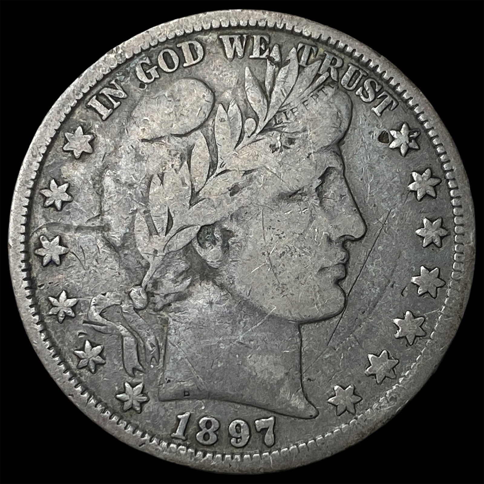 1897 Barber Half Dollar LIGHTLY CIRCULATED: 1897 Barber Half Dollar LIGHTLY CIRCULATED