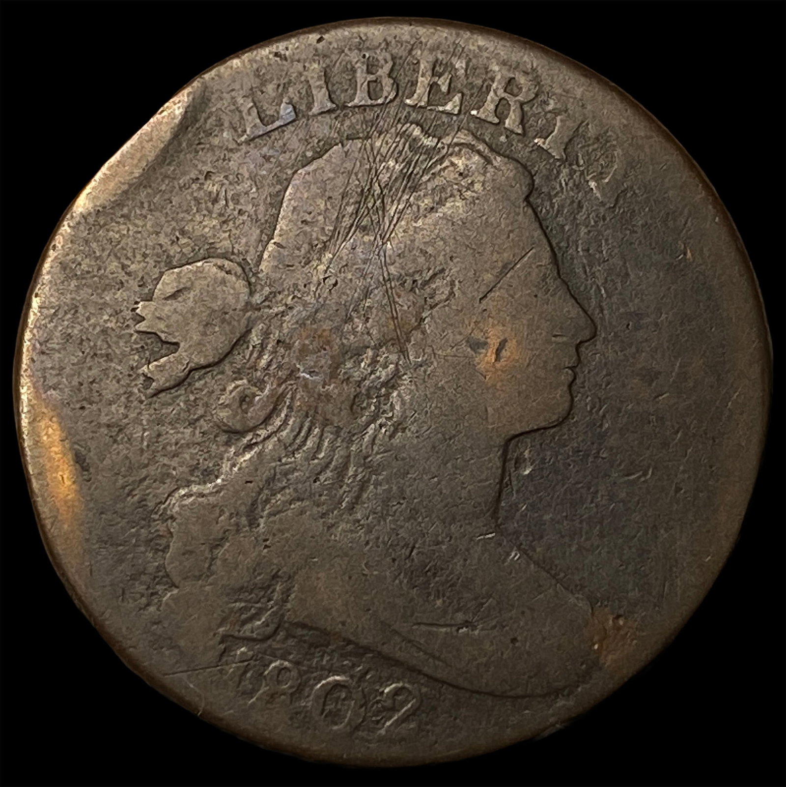 1802 Draped Bust Large Cent NICELY CIRCULATED (1 of 2)