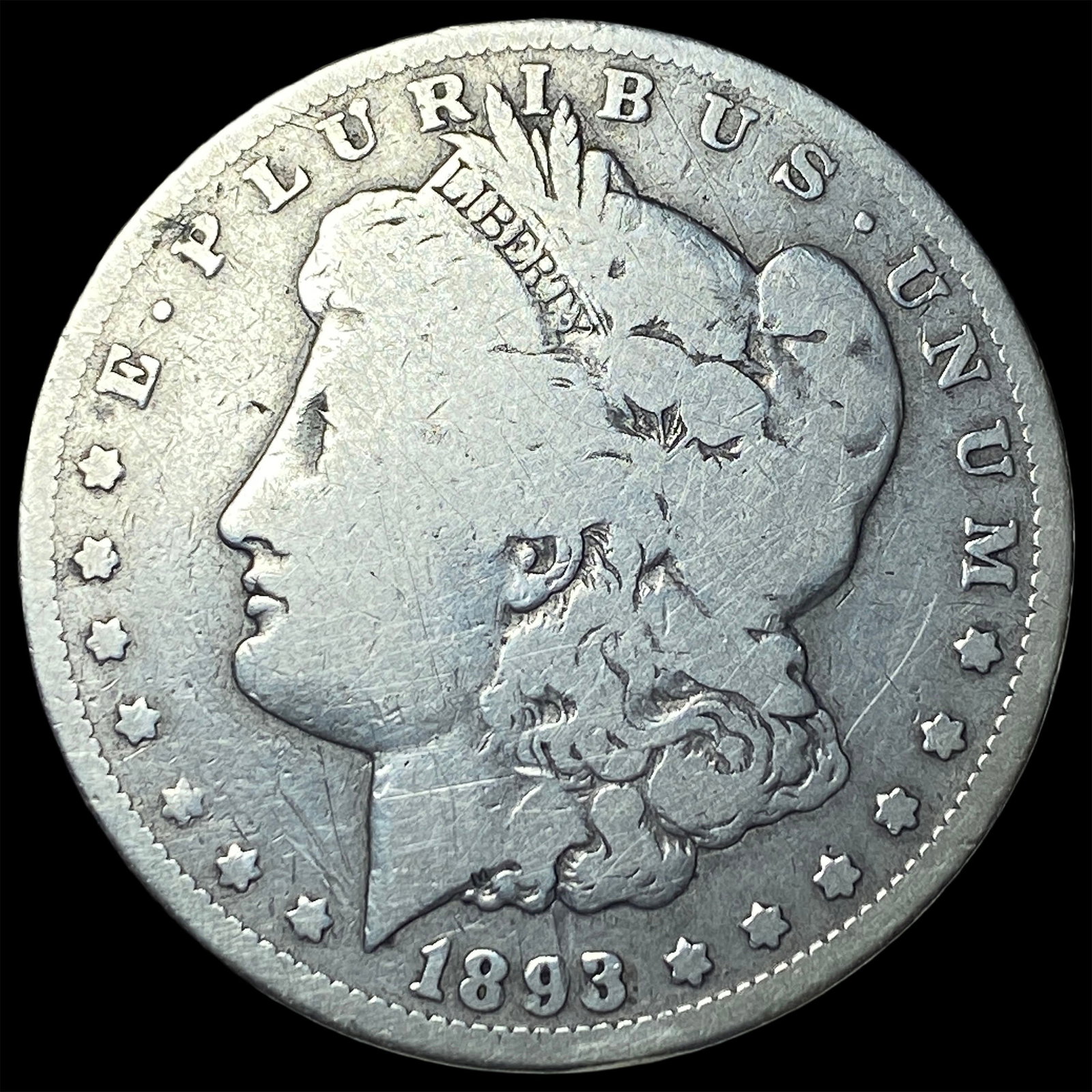 1893-CC Silver Morgan Dollar NICELY CIRCULATED: 1893-CC Silver Morgan Dollar NICELY CIRCULATED