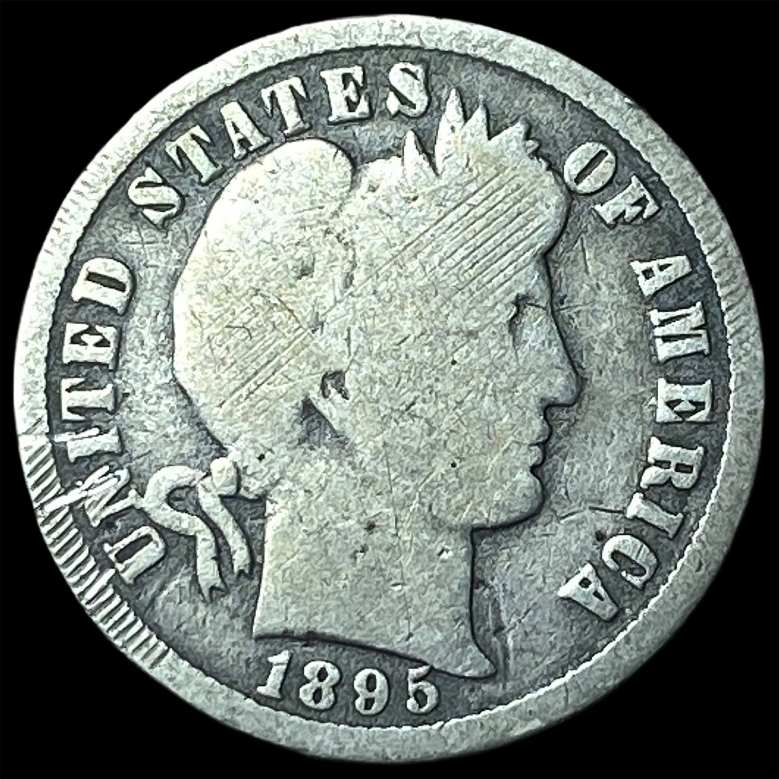 1895-O Silver Barber Dime NICELY CIRCULATED: 1895-O Silver Barber Dime NICELY CIRCULATED