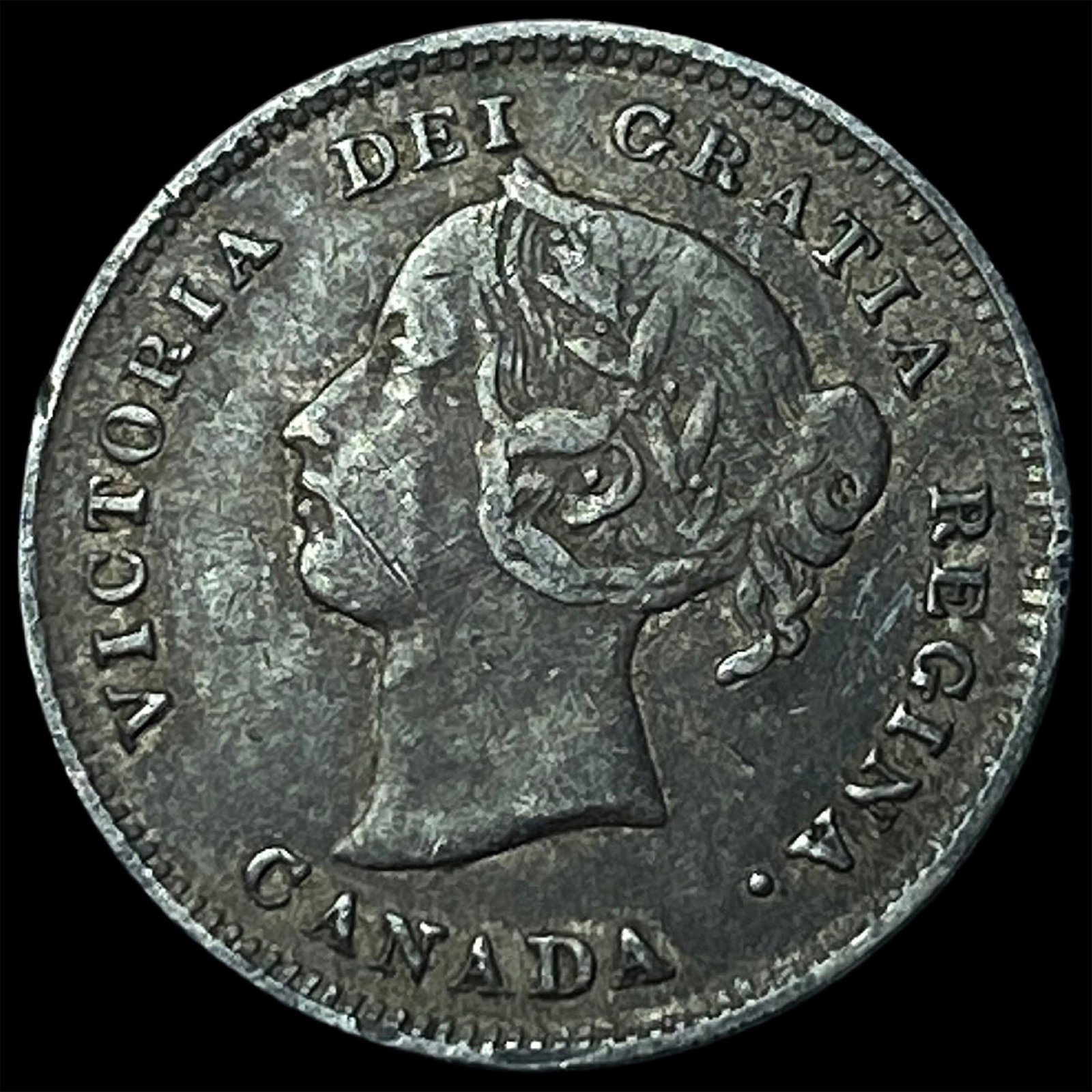 1886 Canada Silver 5 Cents NEARLY UNCIRCULATED: 1886 Canada Silver 5 Cents NEARLY UNCIRCULATED