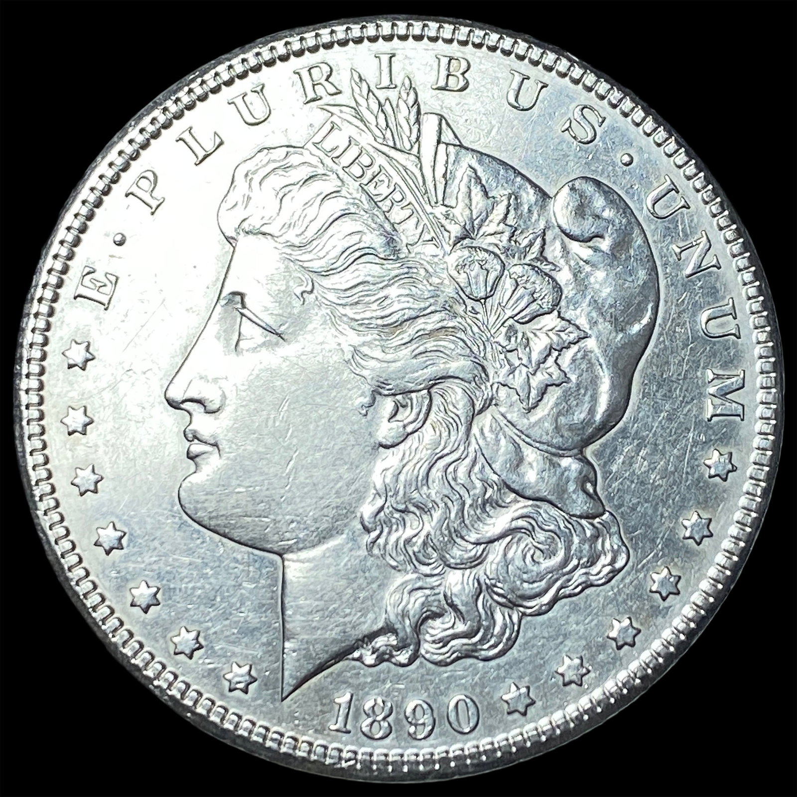 1890-CC Silver Morgan Dollar CLOSELY UNCIRCULATED: 1890-CC Silver Morgan Dollar CLOSELY UNCIRCULATED