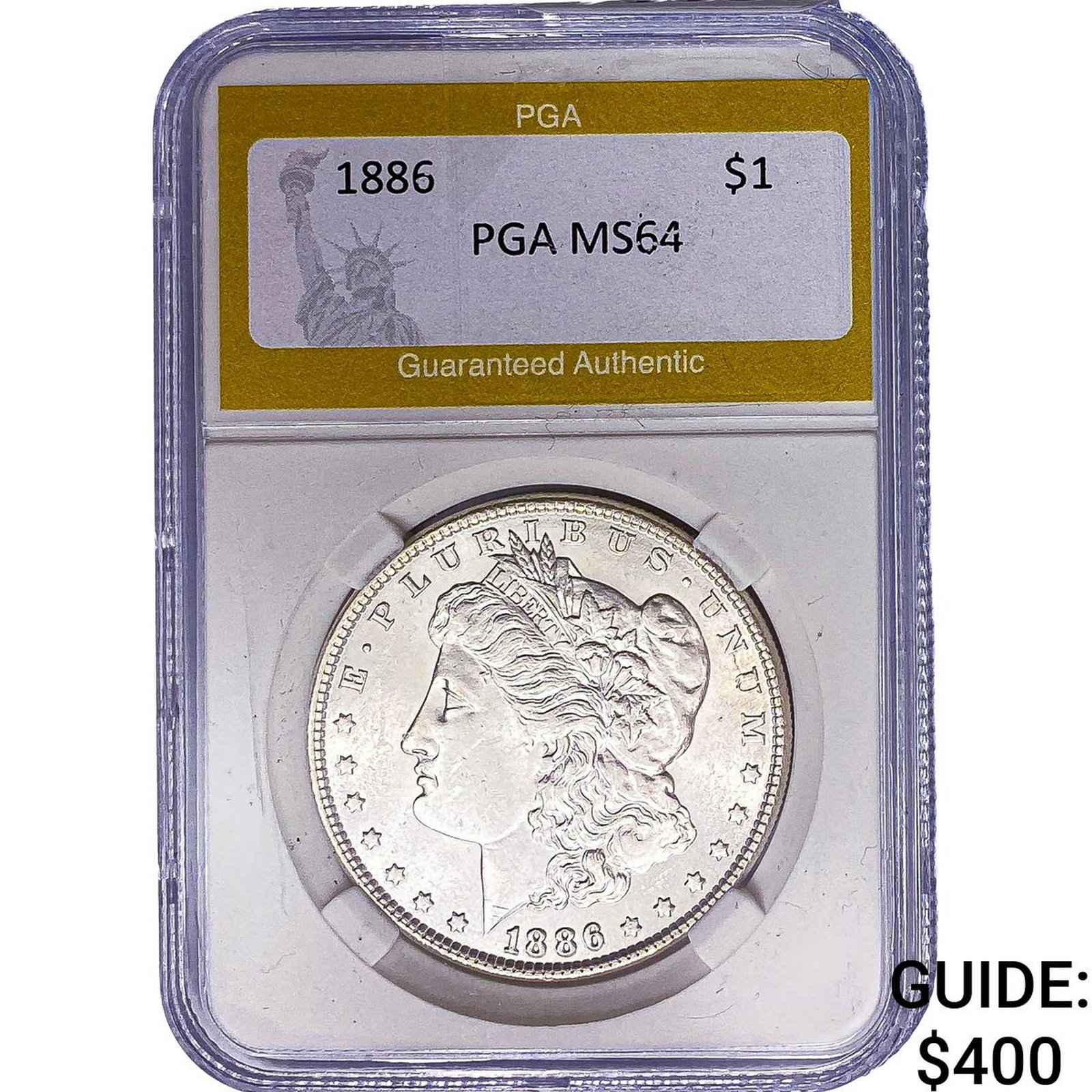 1886 Morgan Silver Dollar PGA MS64: 1886 Morgan Silver Dollar PGA MS64
