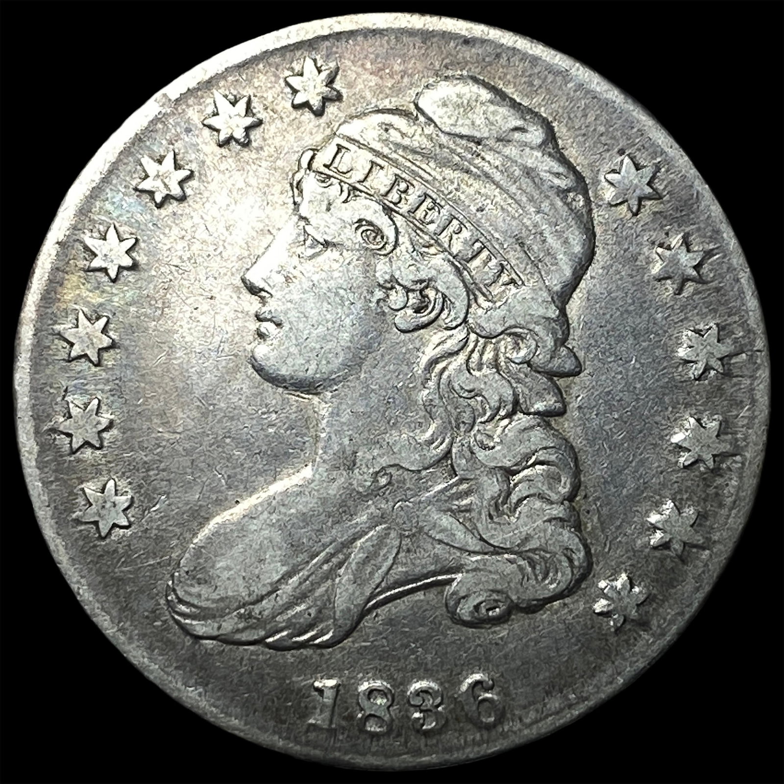 1836 Capped Bust Half Dollar NEARLY UNCIRCULATED: 1836 Capped Bust Half Dollar NEARLY UNCIRCULATED