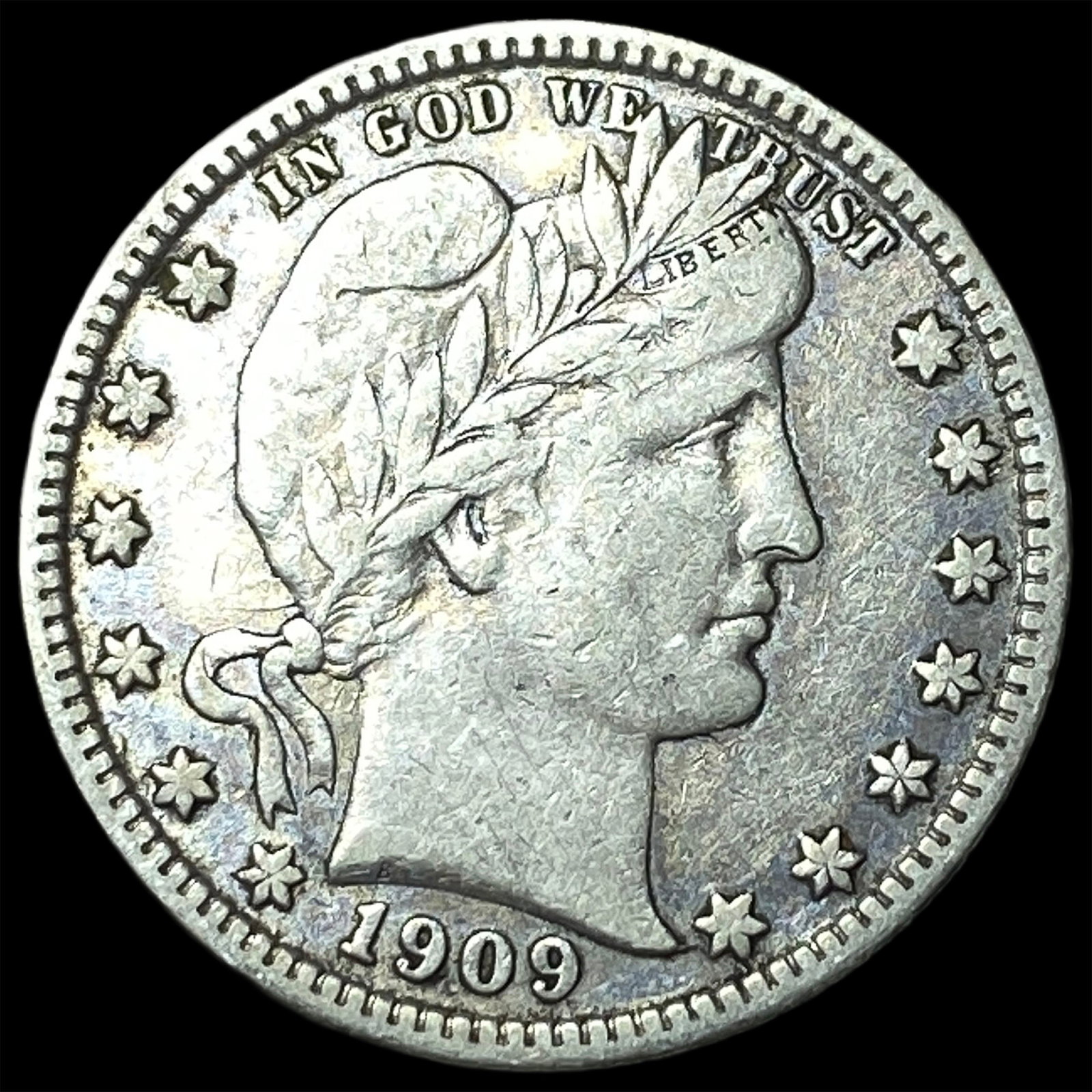 1909-D Silver Barber Quarter LIGHTLY CIRCULATED: 1909-D Silver Barber Quarter LIGHTLY CIRCULATED