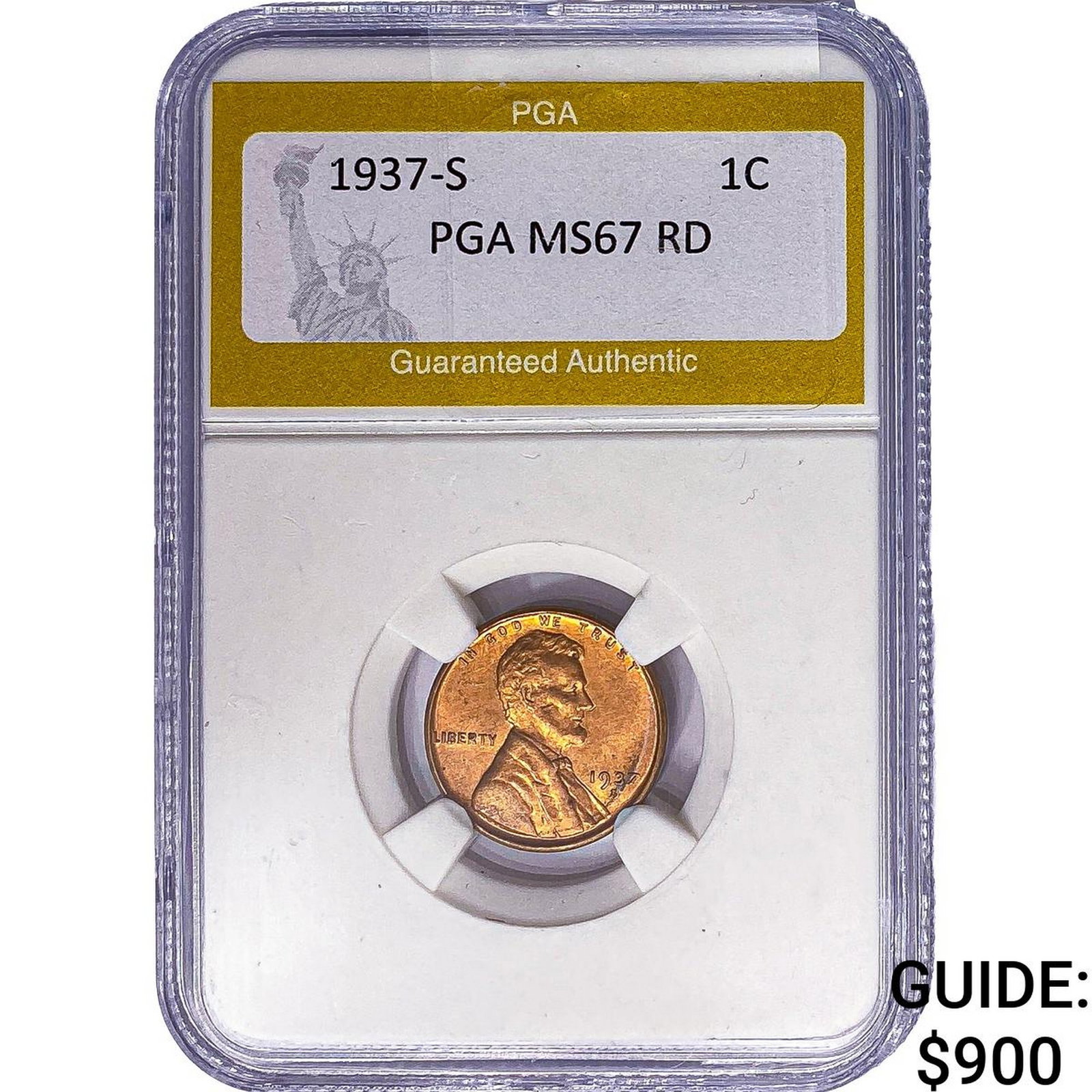 1937-S Wheat Cent PGA MS67 RD (1 of 2)