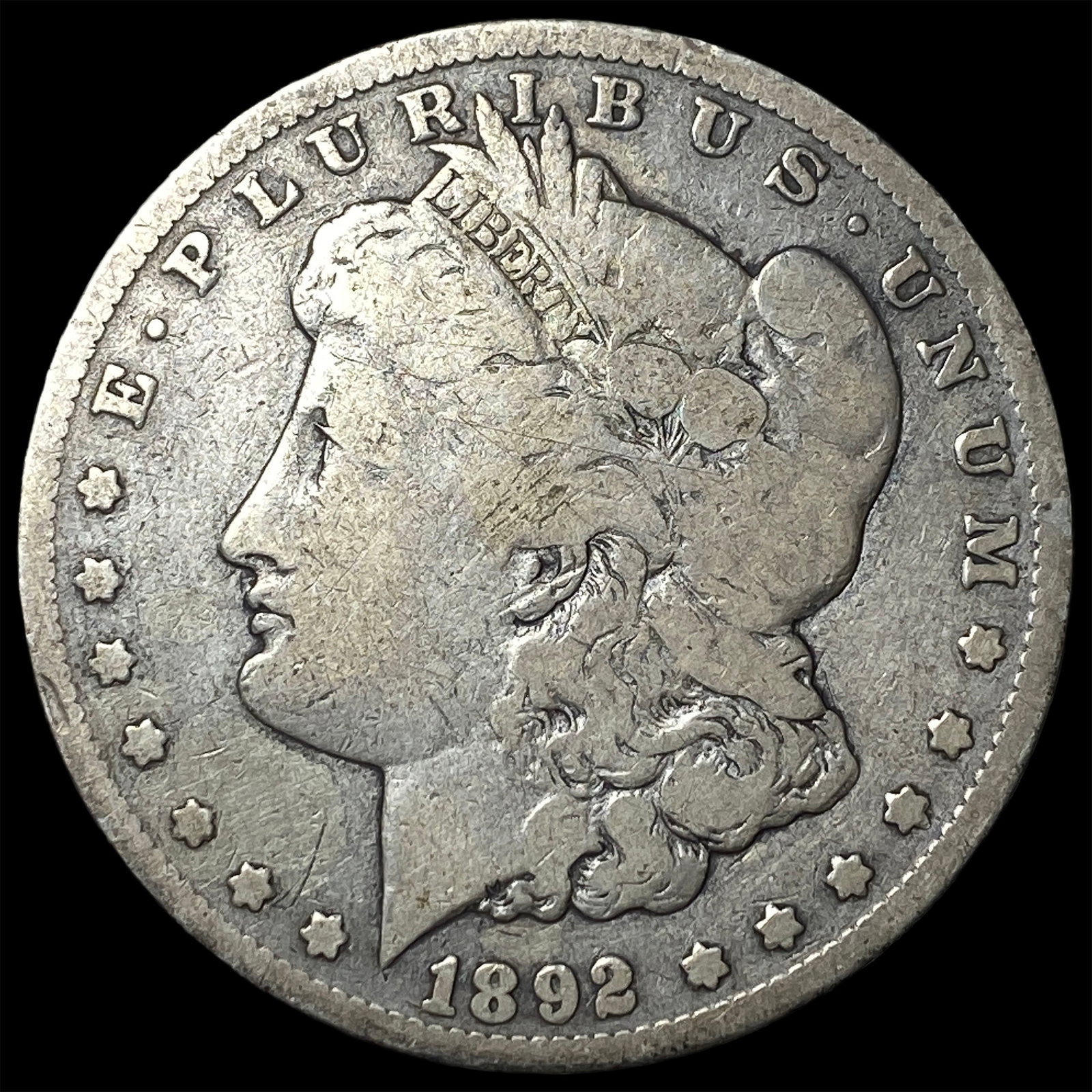 1892-CC Silver Morgan Dollar NICELY CIRCULATED: 1892-CC Silver Morgan Dollar NICELY CIRCULATED
