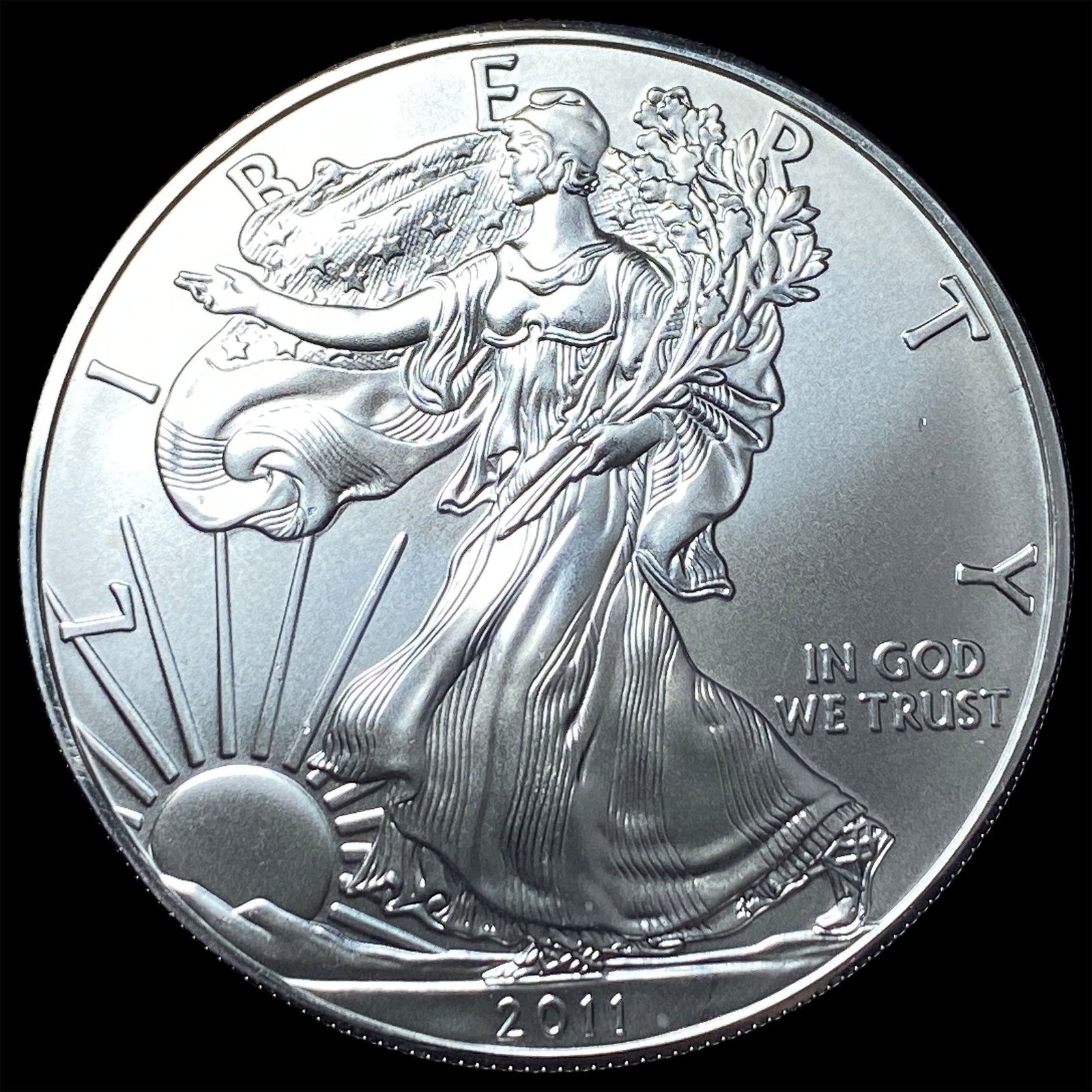 2011 1 oz Silver American Eagle $1 GEM BU: 2011 1 oz Silver American Eagle $1 GEM BU