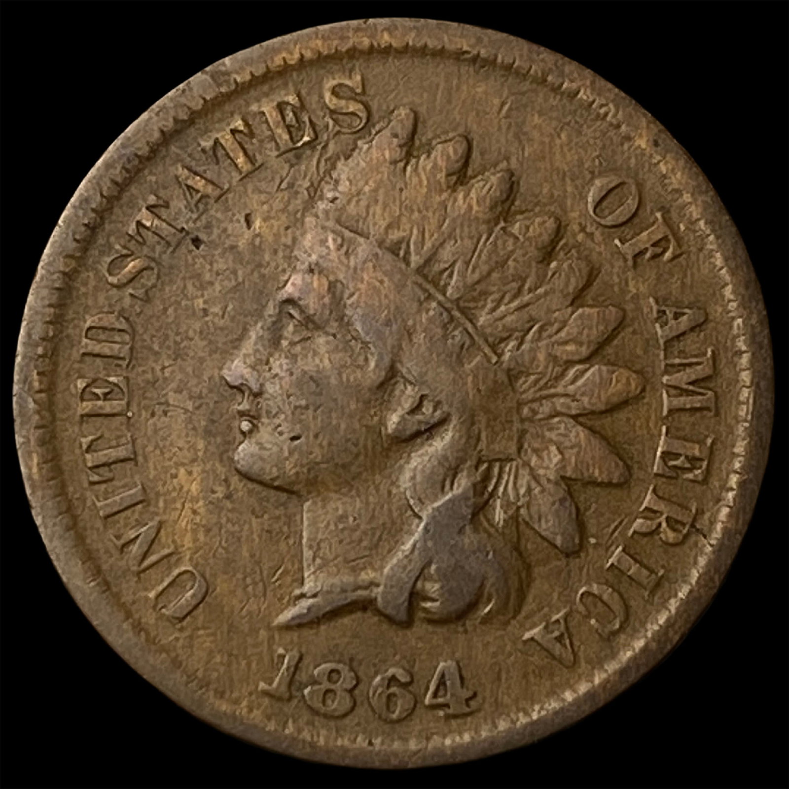 1864 Bronze Indian Head Cent ABOUT UNCIRCULATED: 1864 Bronze Indian Head Cent ABOUT UNCIRCULATED