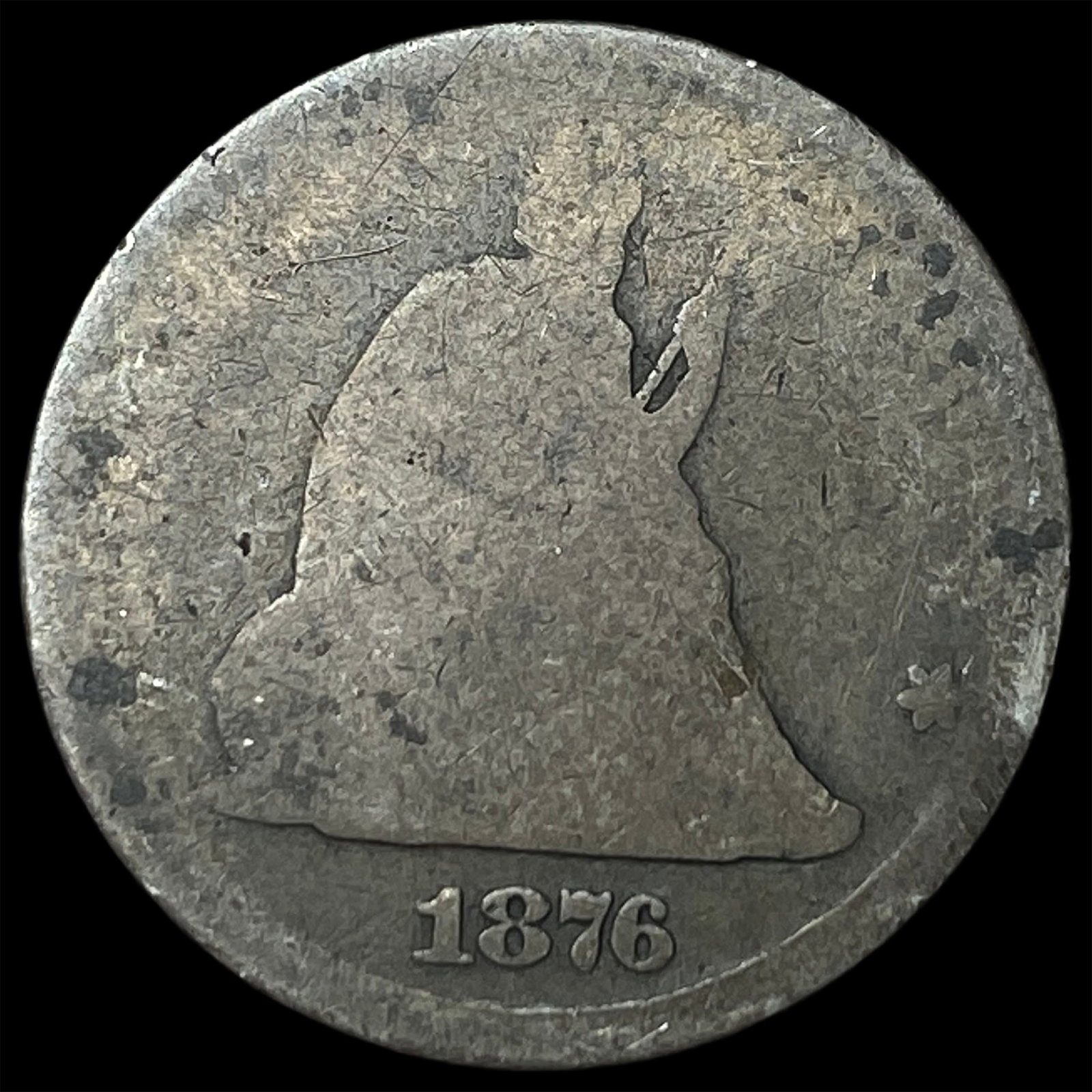 1876 Seated Liberty Quarter NICELY CIRCULATED: 1876 Seated Liberty Quarter NICELY CIRCULATED