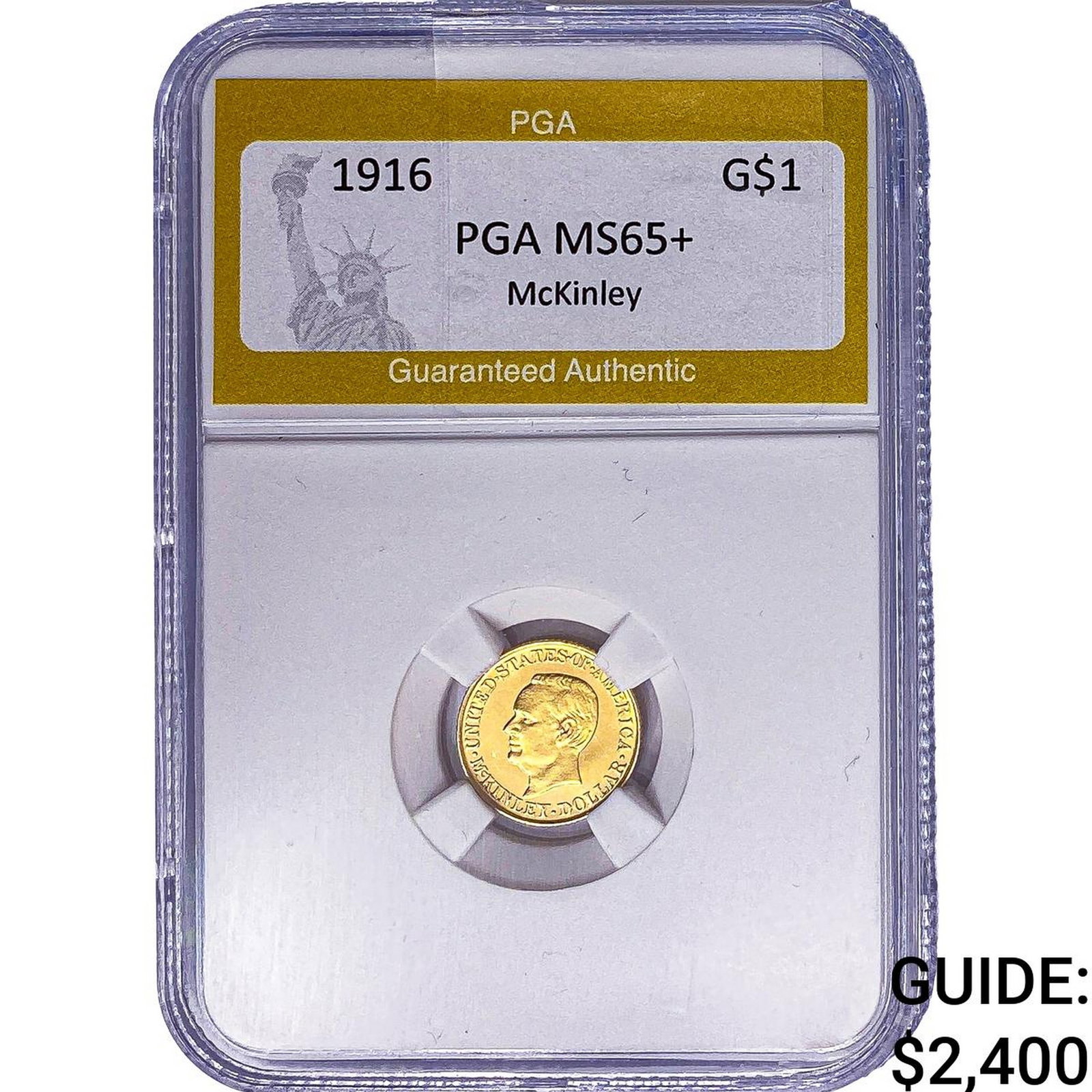 1916 McKinley Rare Gold Dollar PGA MS65+ (1 of 2)