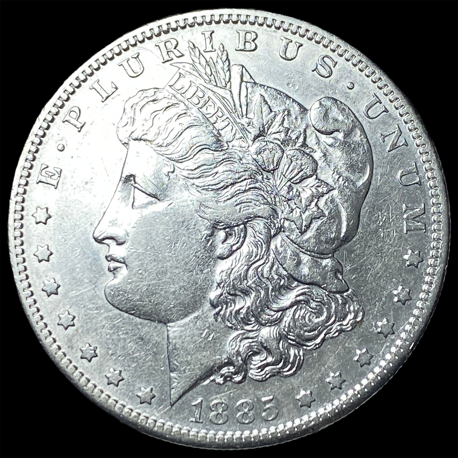 1885-S Silver Morgan Dollar CLOSELY UNCIRCULATED: 1885-S Silver Morgan Dollar CLOSELY UNCIRCULATED