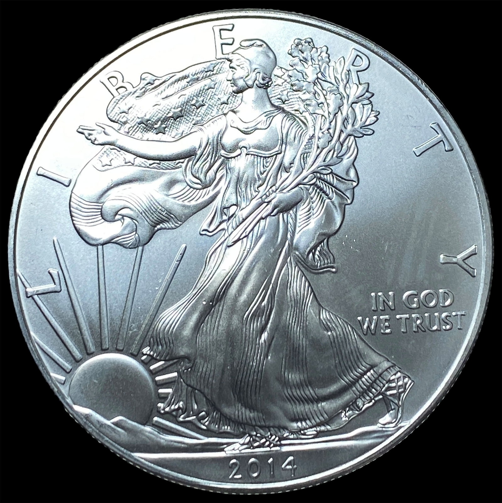2014 1 oz Silver American Eagle $1 SUPERB GEM BU: 2014 1 oz Silver American Eagle $1 SUPERB GEM BU