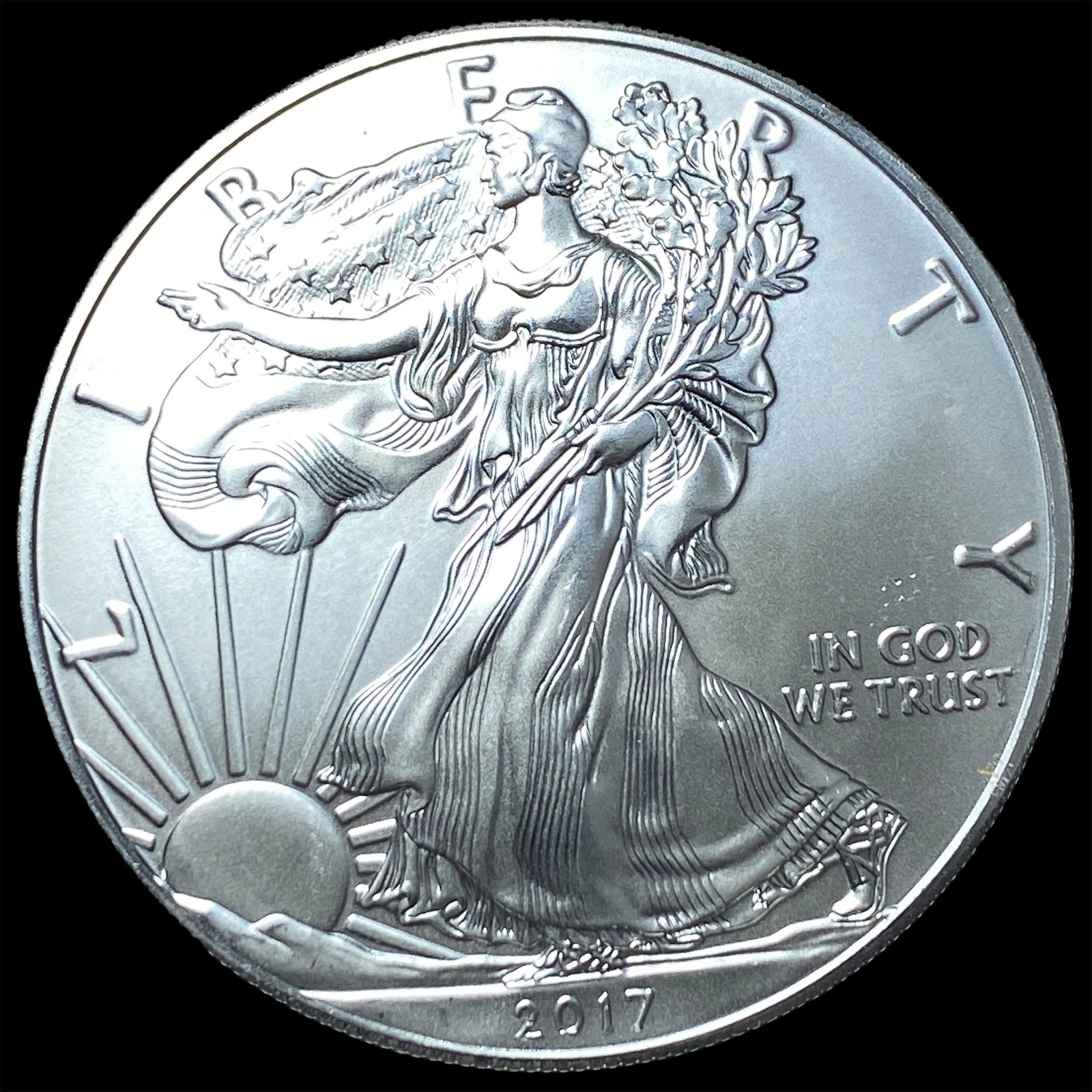 2017 1 oz Silver American Eagle $1 SUPERB GEM BU: 2017 1 oz Silver American Eagle $1 SUPERB GEM BU