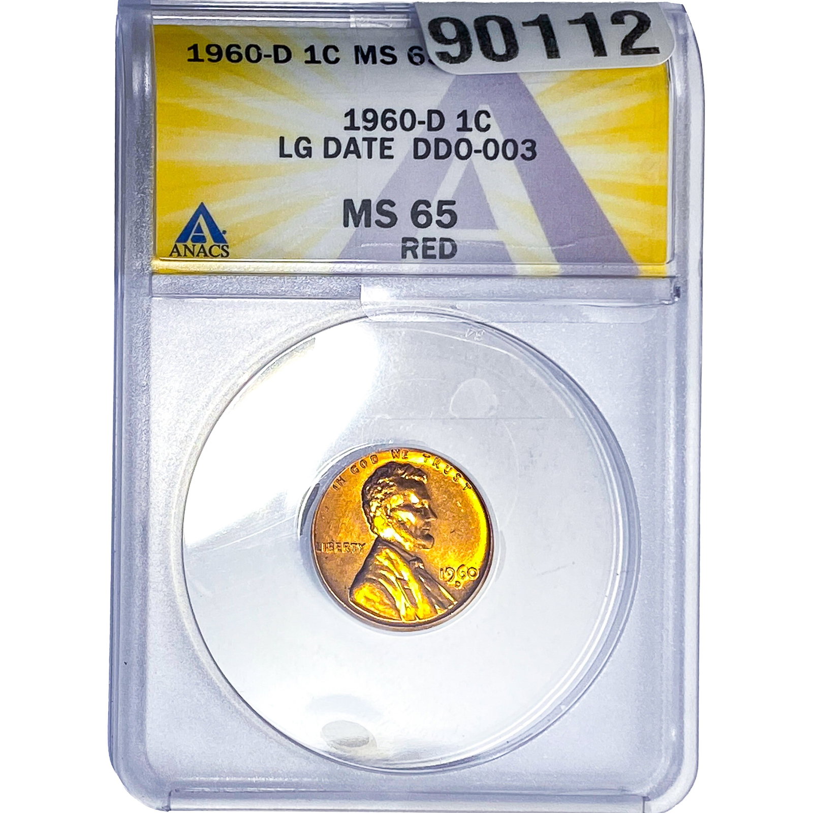 1960-D Wheat Cent ANACS MS65 RED: 1960-D Wheat Cent ANACS MS65 RED