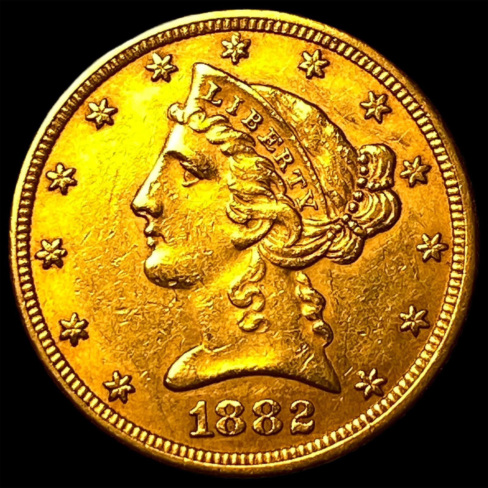 1882 Liberty Head Half Eagle $5 Gold CLOSELY UNCIRCULATED (1 of 2)