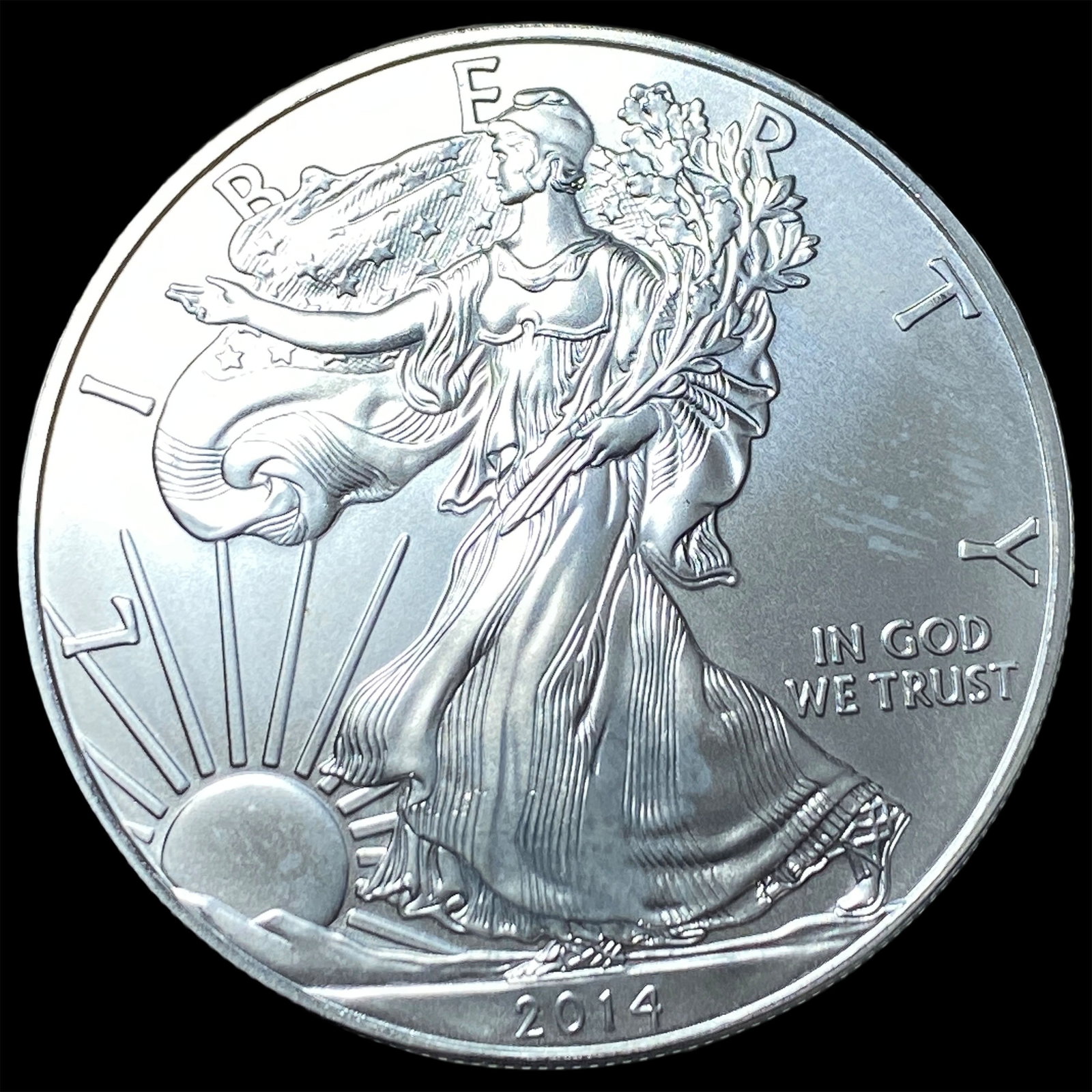 2014 1 oz Silver American Eagle $1 SUPERB GEM BU: 2014 1 oz Silver American Eagle $1 SUPERB GEM BU