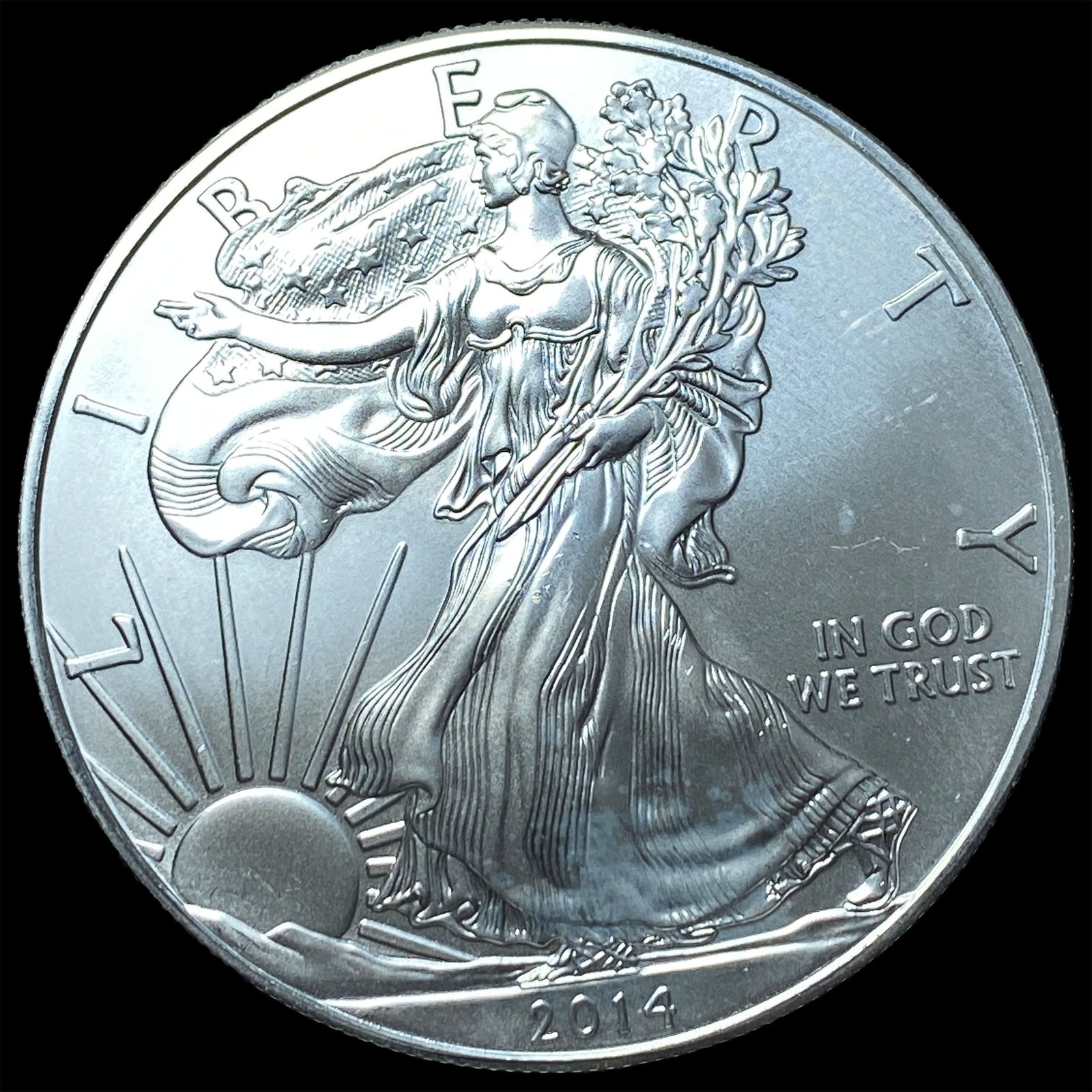 2014 1 oz Silver American Eagle $1 SUPERB GEM BU: 2014 1 oz Silver American Eagle $1 SUPERB GEM BU
