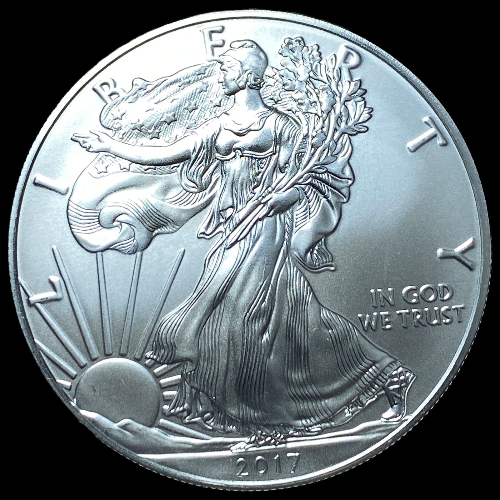2017 1 oz Silver American Eagle $1 SUPERB GEM BU: 2017 1 oz Silver American Eagle $1 SUPERB GEM BU