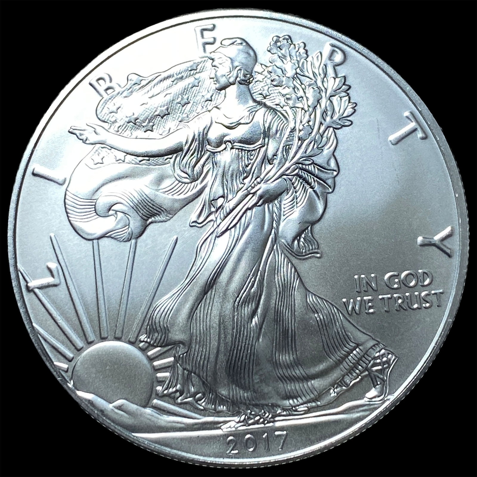 2017 1 oz Silver American Eagle $1 SUPERB GEM BU: 2017 1 oz Silver American Eagle $1 SUPERB GEM BU