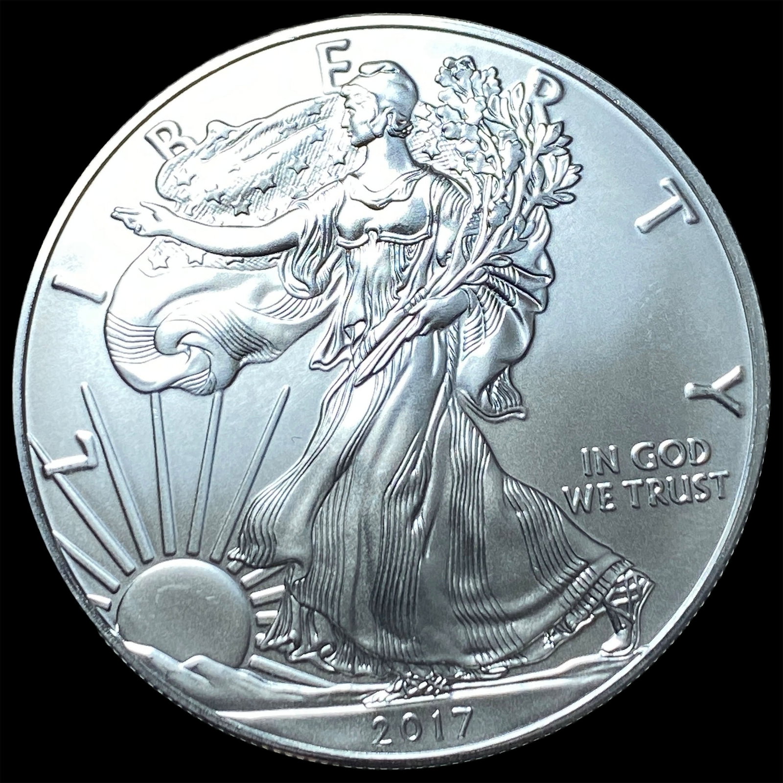 2017 1 oz Silver American Eagle $1 SUPERB GEM BU: 2017 1 oz Silver American Eagle $1 SUPERB GEM BU
