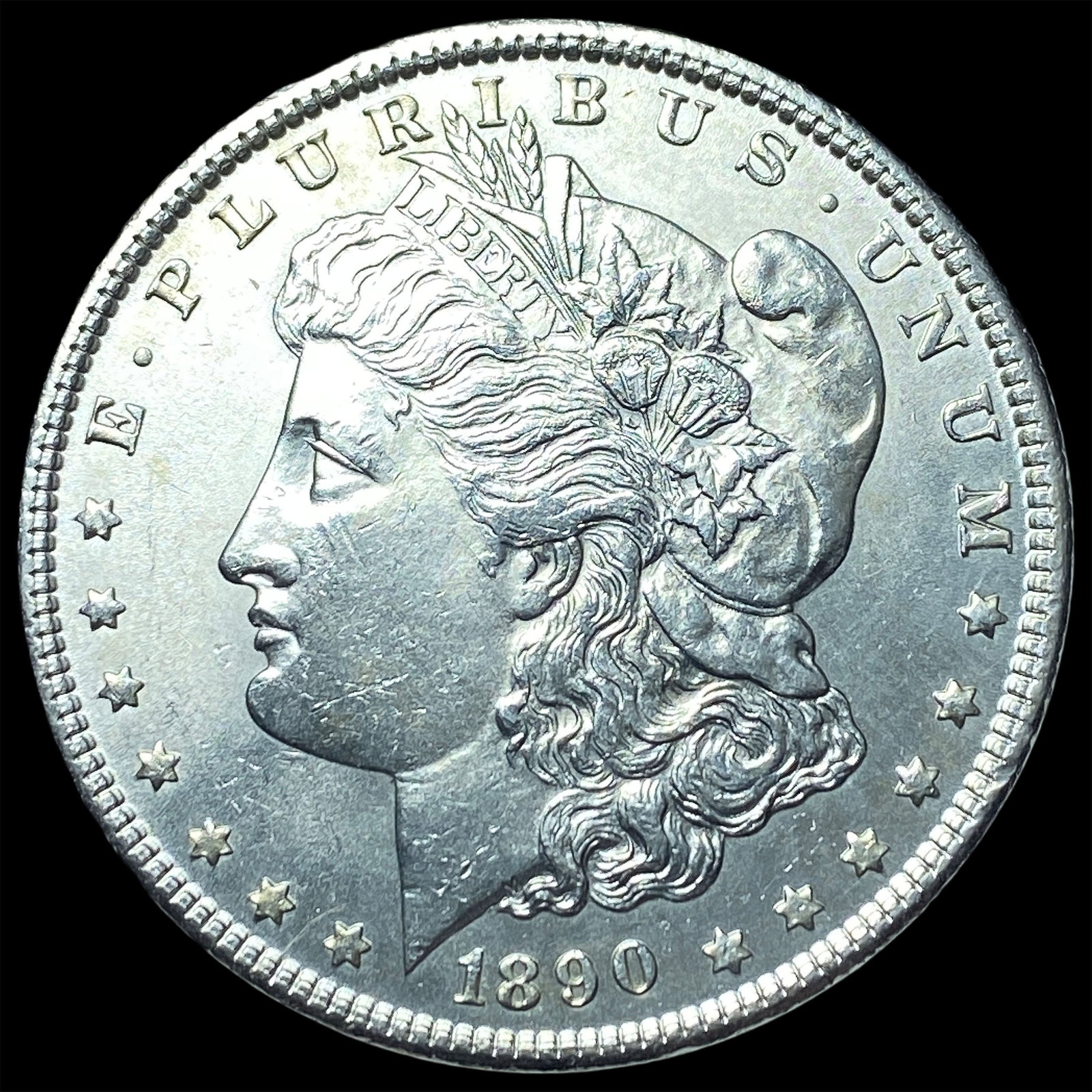 1890 Silver Morgan Dollar CLOSELY UNCIRCULATED: 1890 Silver Morgan Dollar CLOSELY UNCIRCULATED