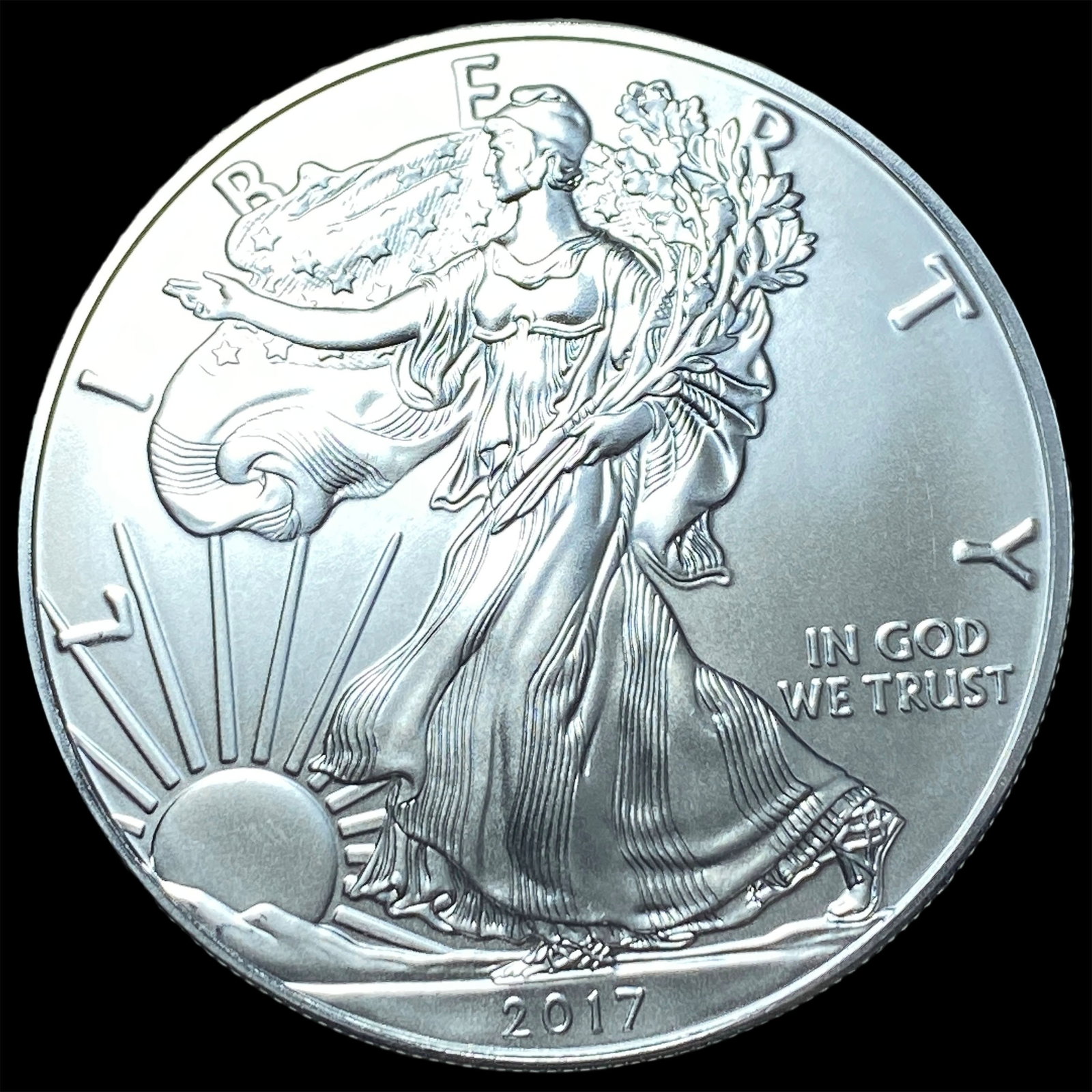 2017 1 oz Silver American Eagle $1 SUPERB GEM BU: 2017 1 oz Silver American Eagle $1 SUPERB GEM BU