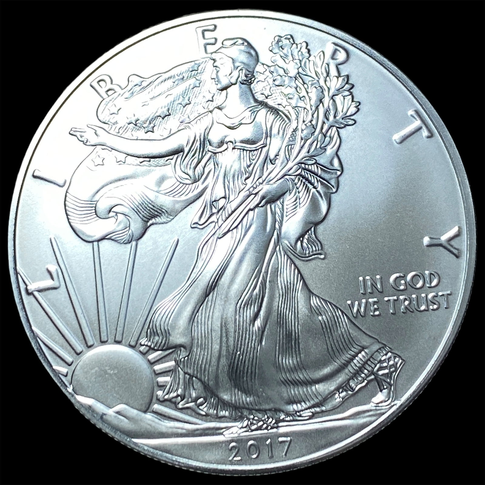 2017 1 oz Silver American Eagle $1 SUPERB GEM BU: 2017 1 oz Silver American Eagle $1 SUPERB GEM BU